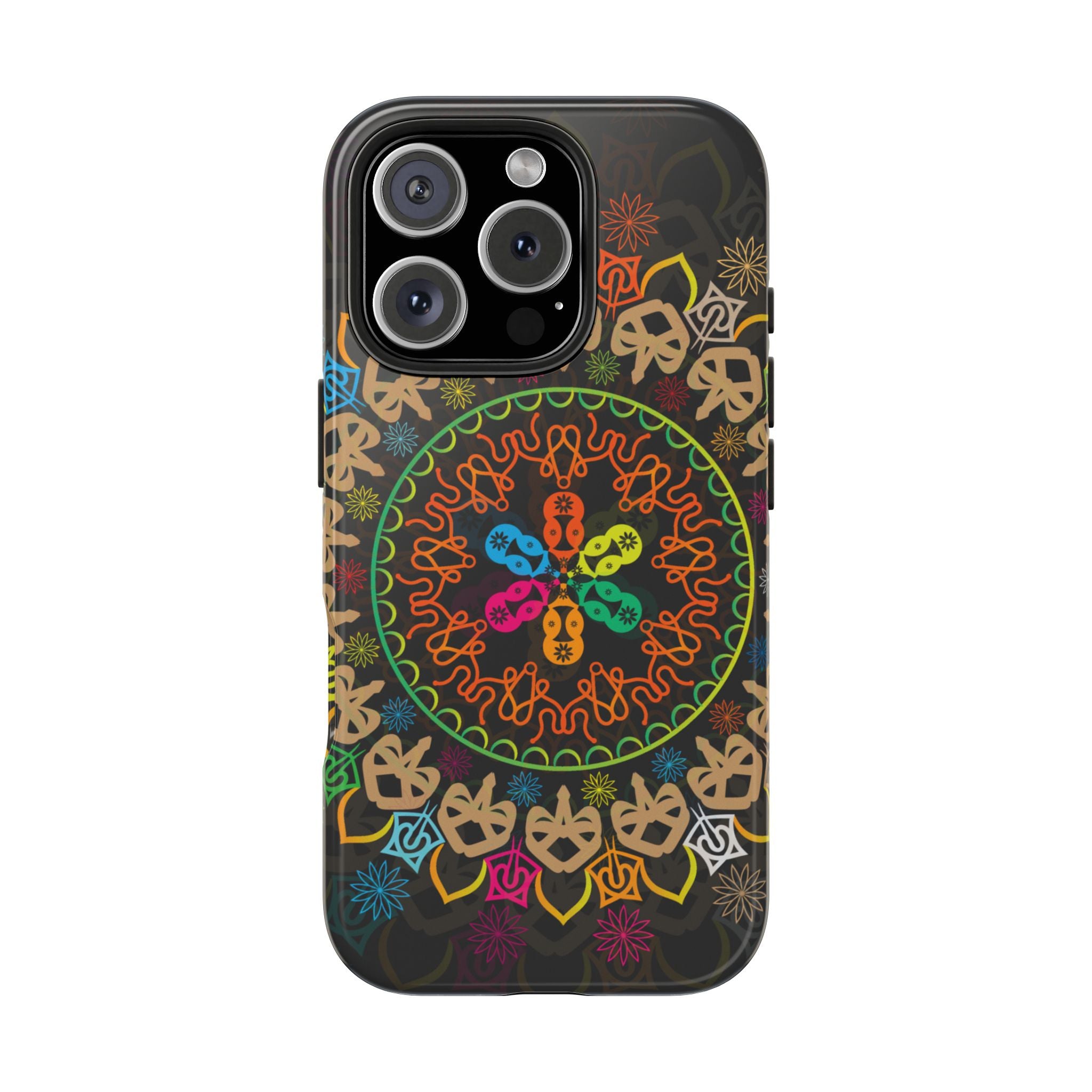 Colorful Mandala Tough Phone Cases - Vibrant Protection for Your Device, Gift for Art Lovers, Boho Style, Unique Phone Accessories