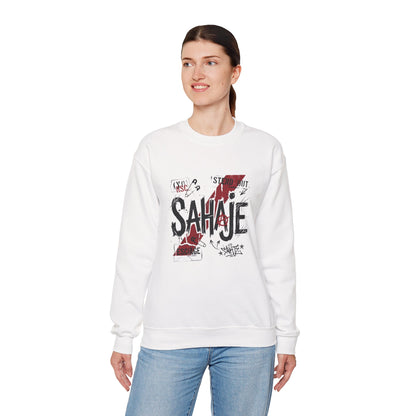 Sahaje Graphic Crewneck Sweatshirt – Streetwear Logo Pullover