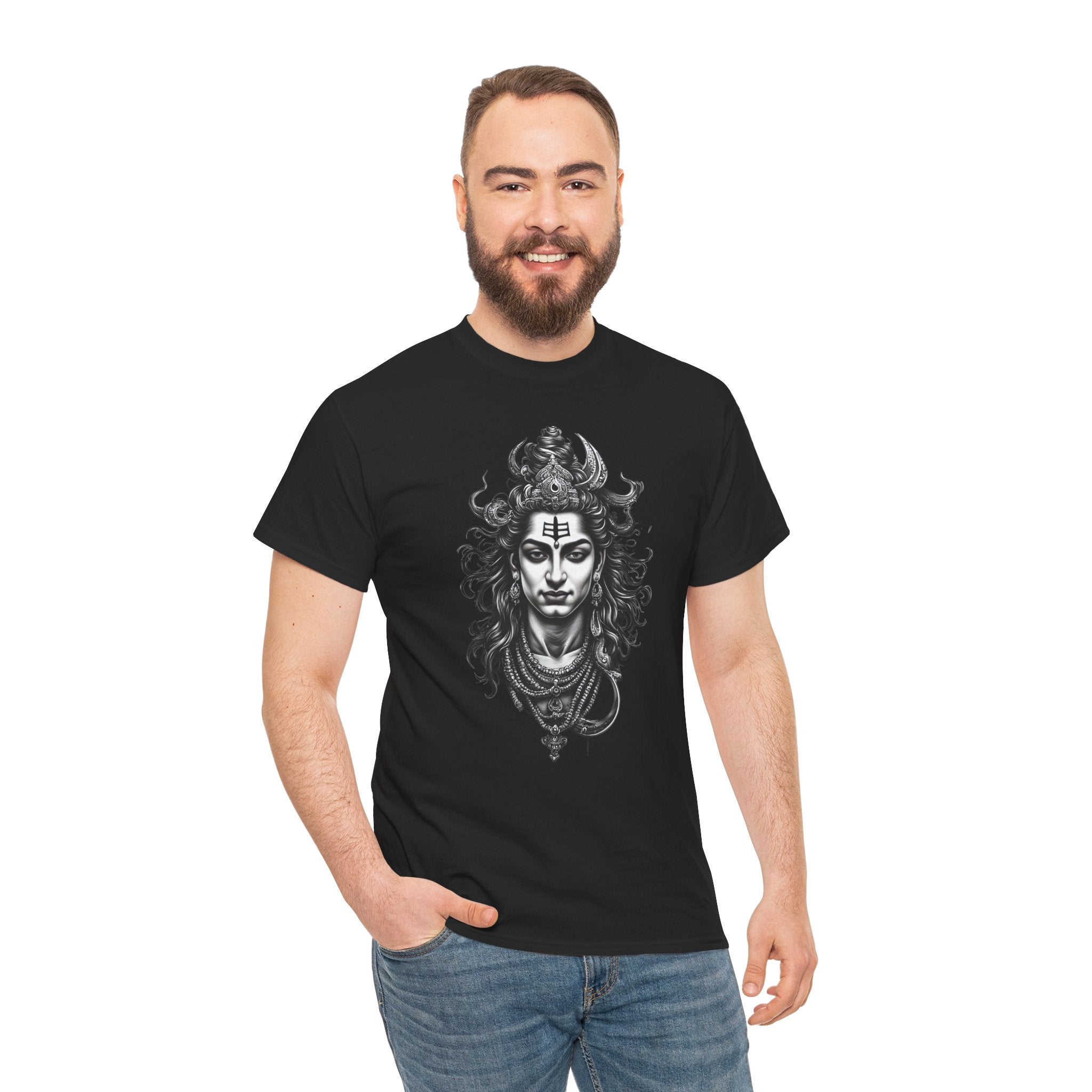 Shiva Portrait Tee — Hindu God Shiva Graphic T-Shirt