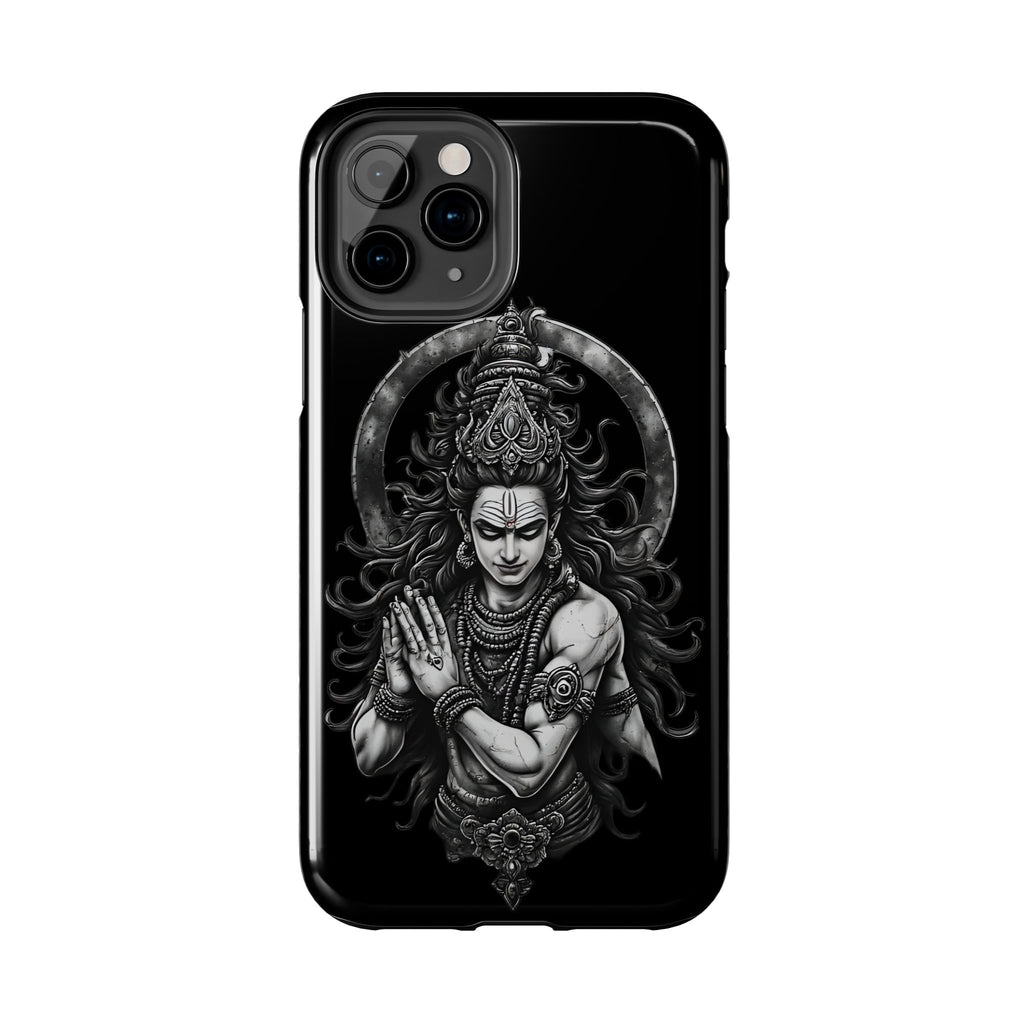 Shiva Tough Phone Case — Black Protective Hindu Deity Design