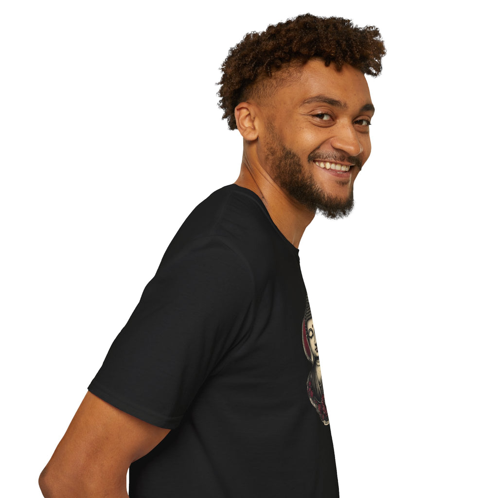 Buddha Portrait Tee — Zen Meditation Graphic T-Shirt