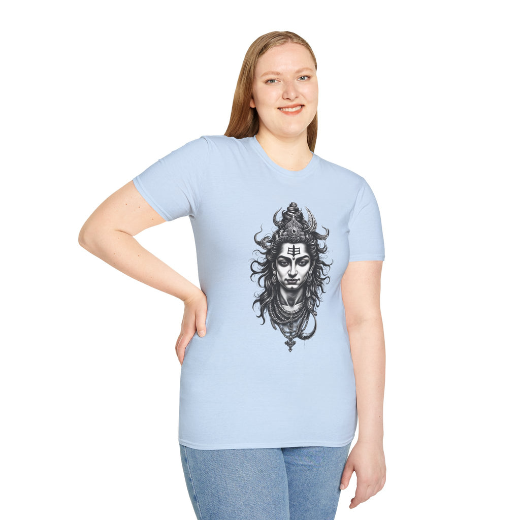 Shiva Portrait T-Shirt – Detailed Hindu Deity Graphic Tee