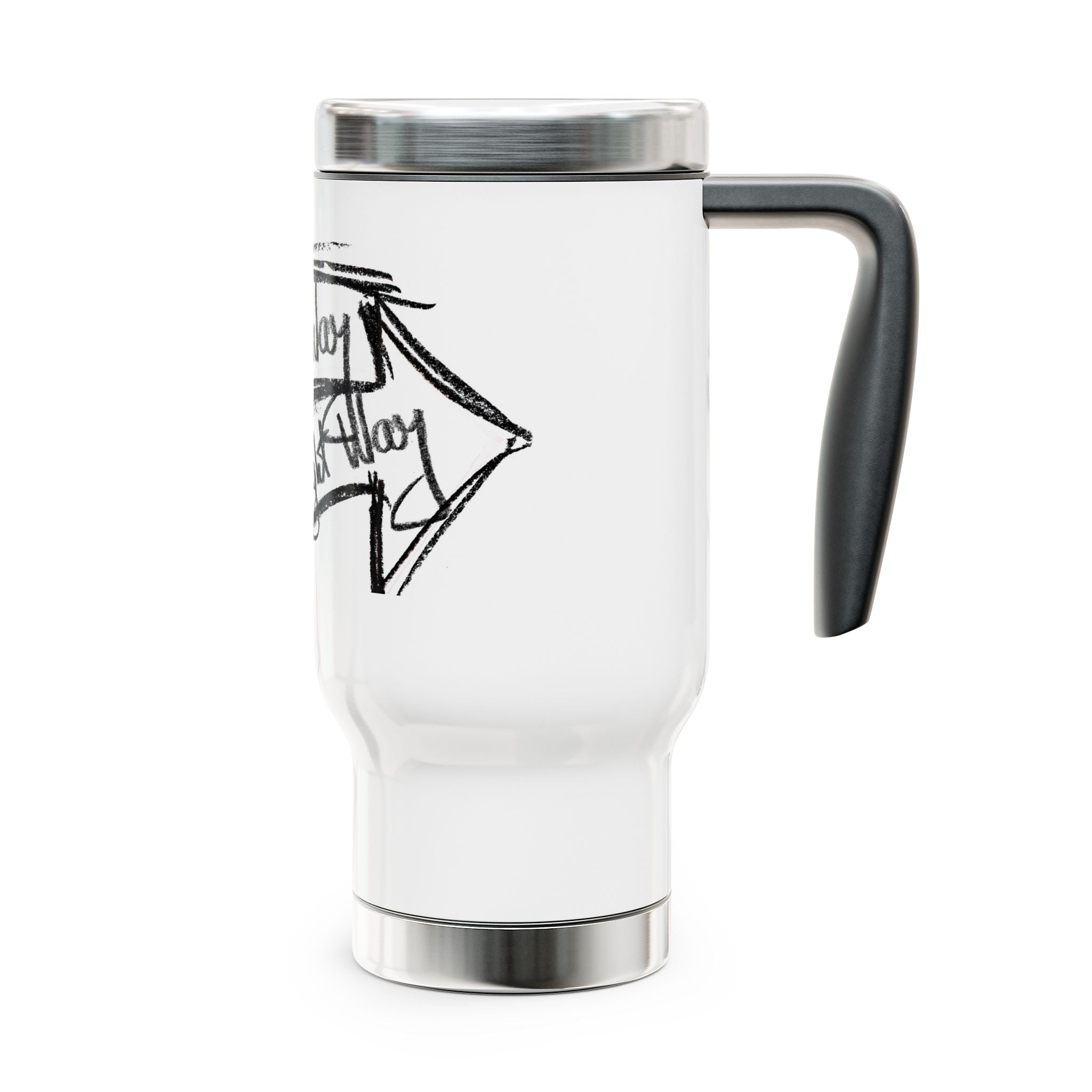 Stainless Steel Travel Mug - Wrong Way Right Way Design, Coffee Cup for Travel, Unique Gift for Commuters, Road Trip Mug, [...]