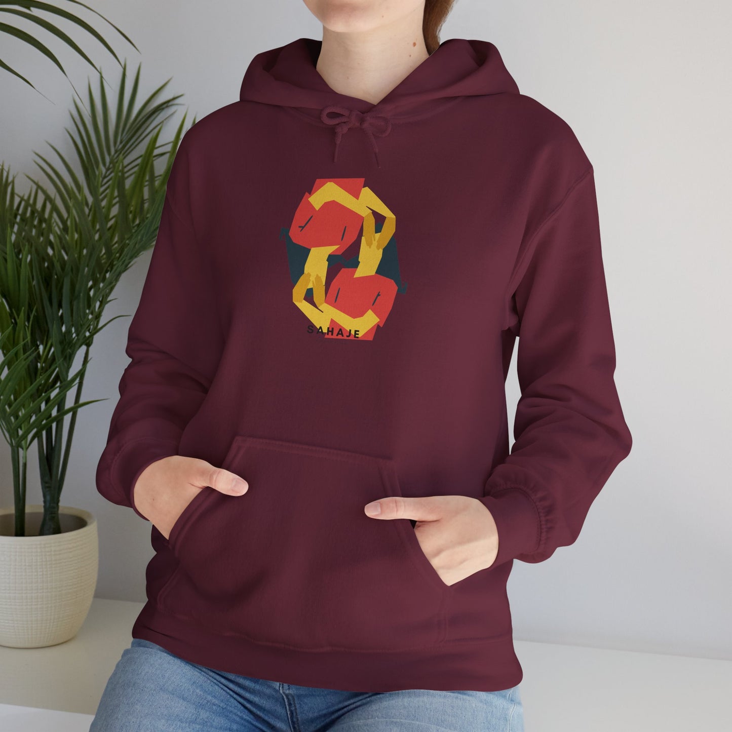 Fox Recycling Symbol Hoodie — Geometric Fox Eco-Friendly Design