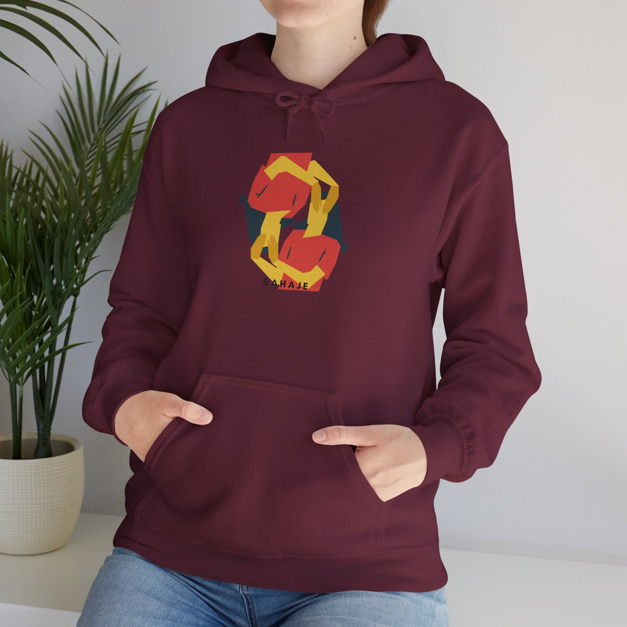 Fox Recycling Symbol Hoodie — Geometric Fox Eco-Friendly Design