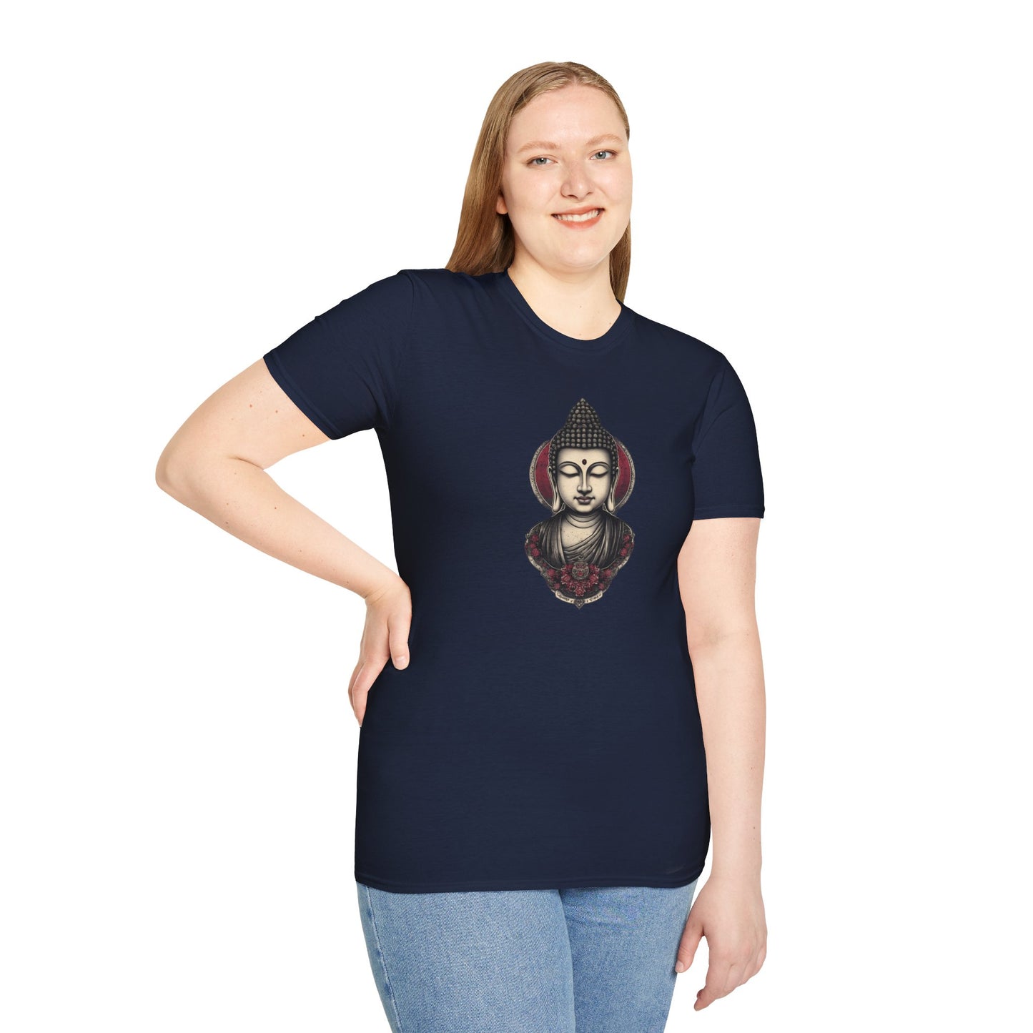 Buddha Portrait Tee — Zen Meditation Graphic T-Shirt