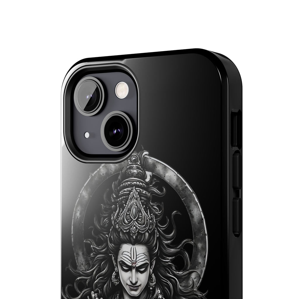 Shiva Tough Phone Case — Black Protective Hindu Deity Design