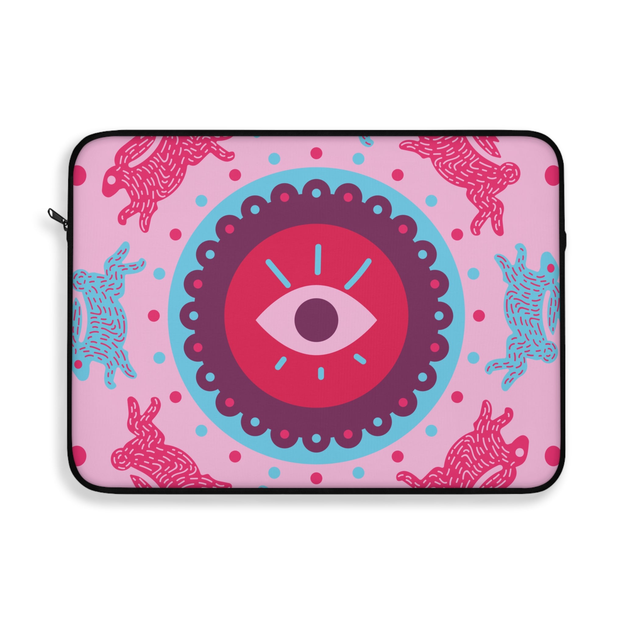 Bohemian Laptop Sleeve with Eye and Rabbit Design, Colorful Tech Accessory, Stylish Gift for Students, Vibrant Workstation Decor, [...]