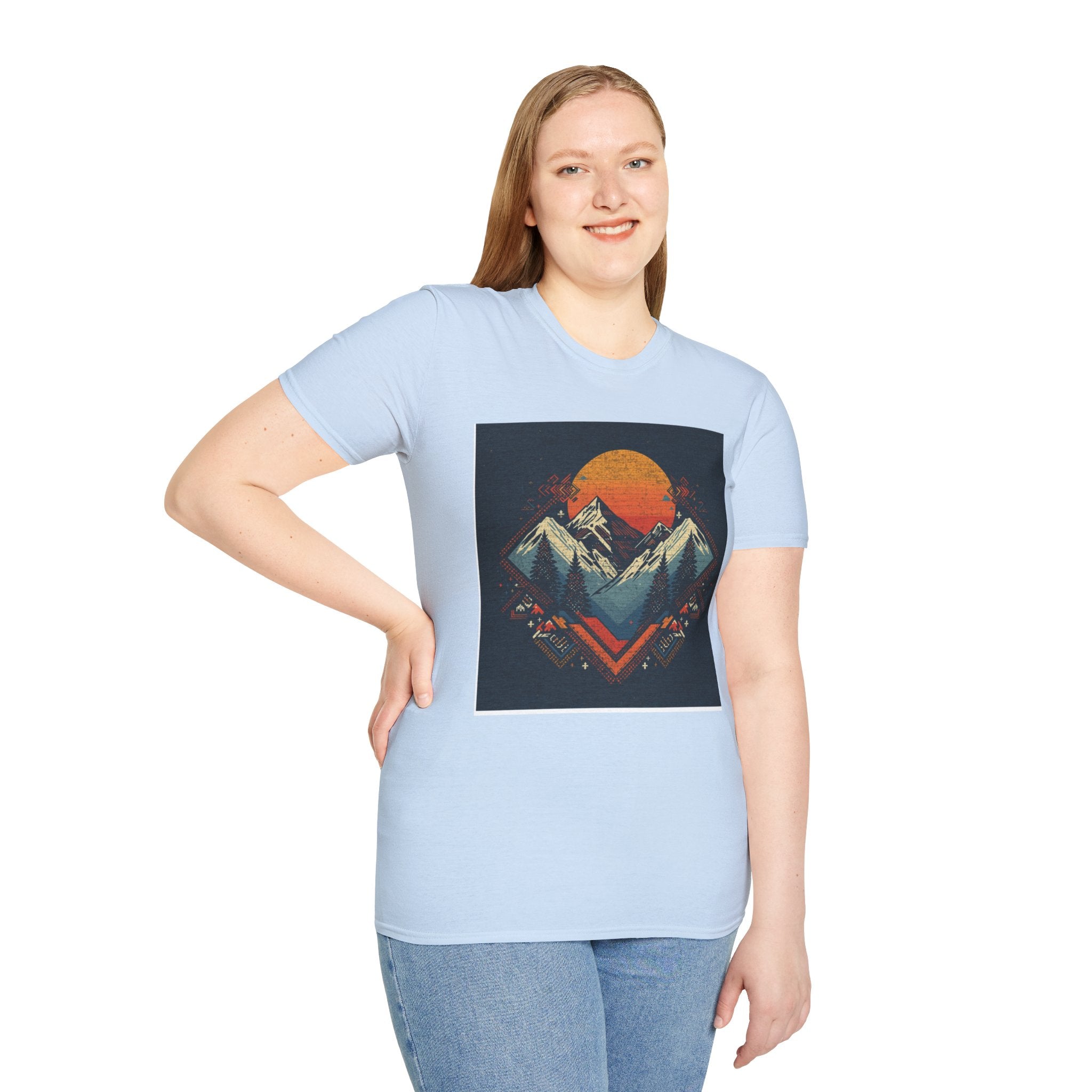 Retro Mountain Sunset T-Shirt