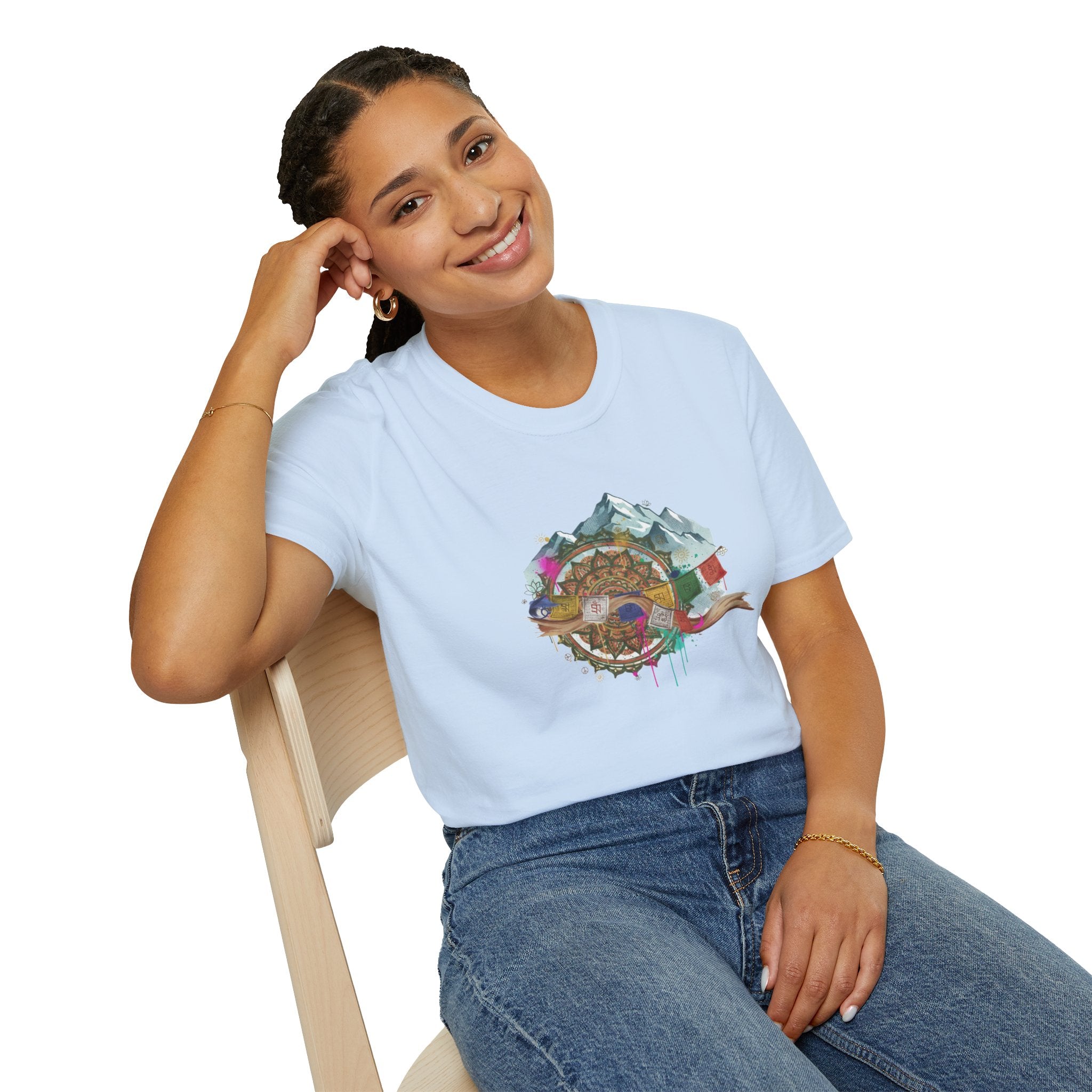 Adventure Turtle Graphic T-Shirt — Mountain Shell Nature Art Tee