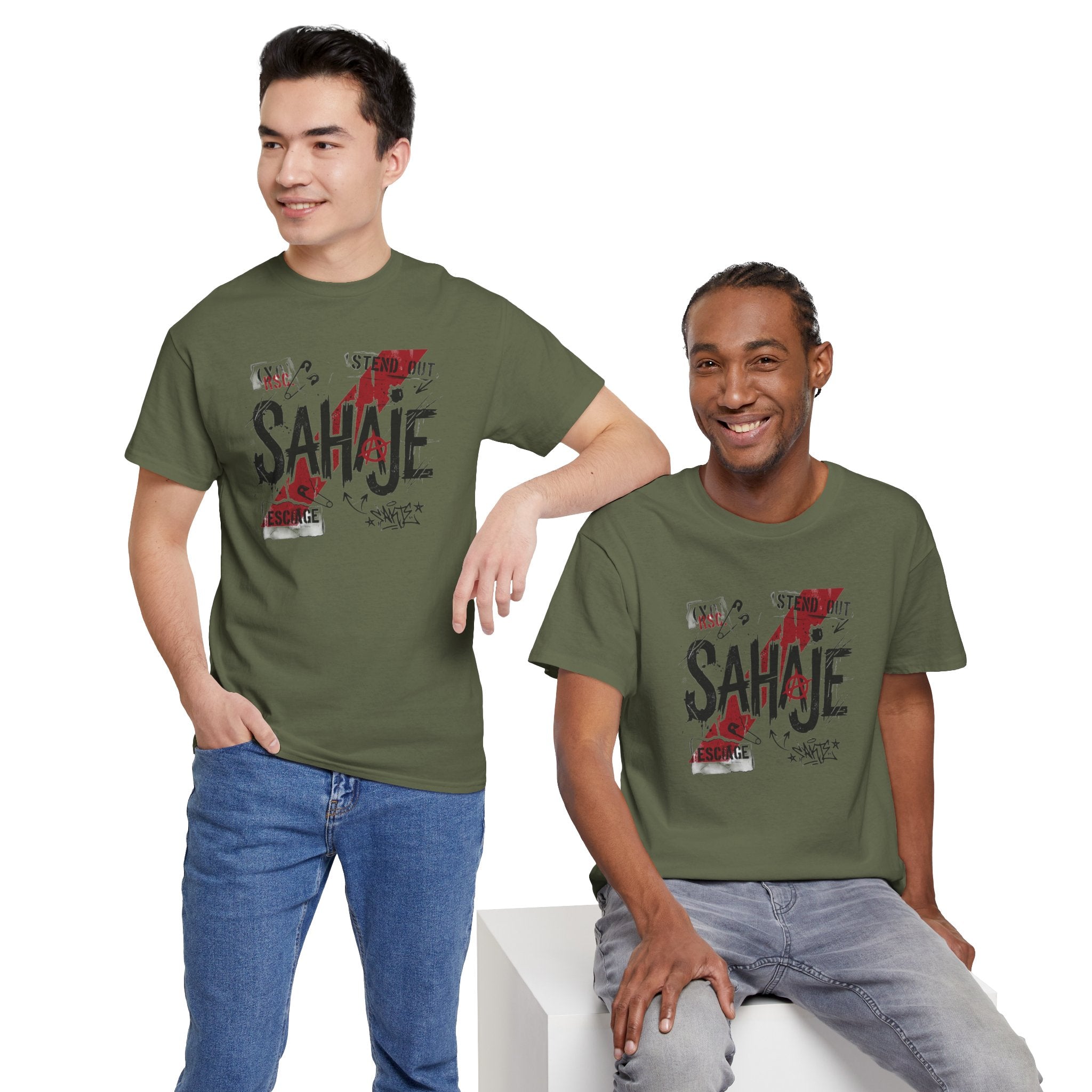 Sahaje Graphic Tee — Street Art Urban Casual T-Shirt
