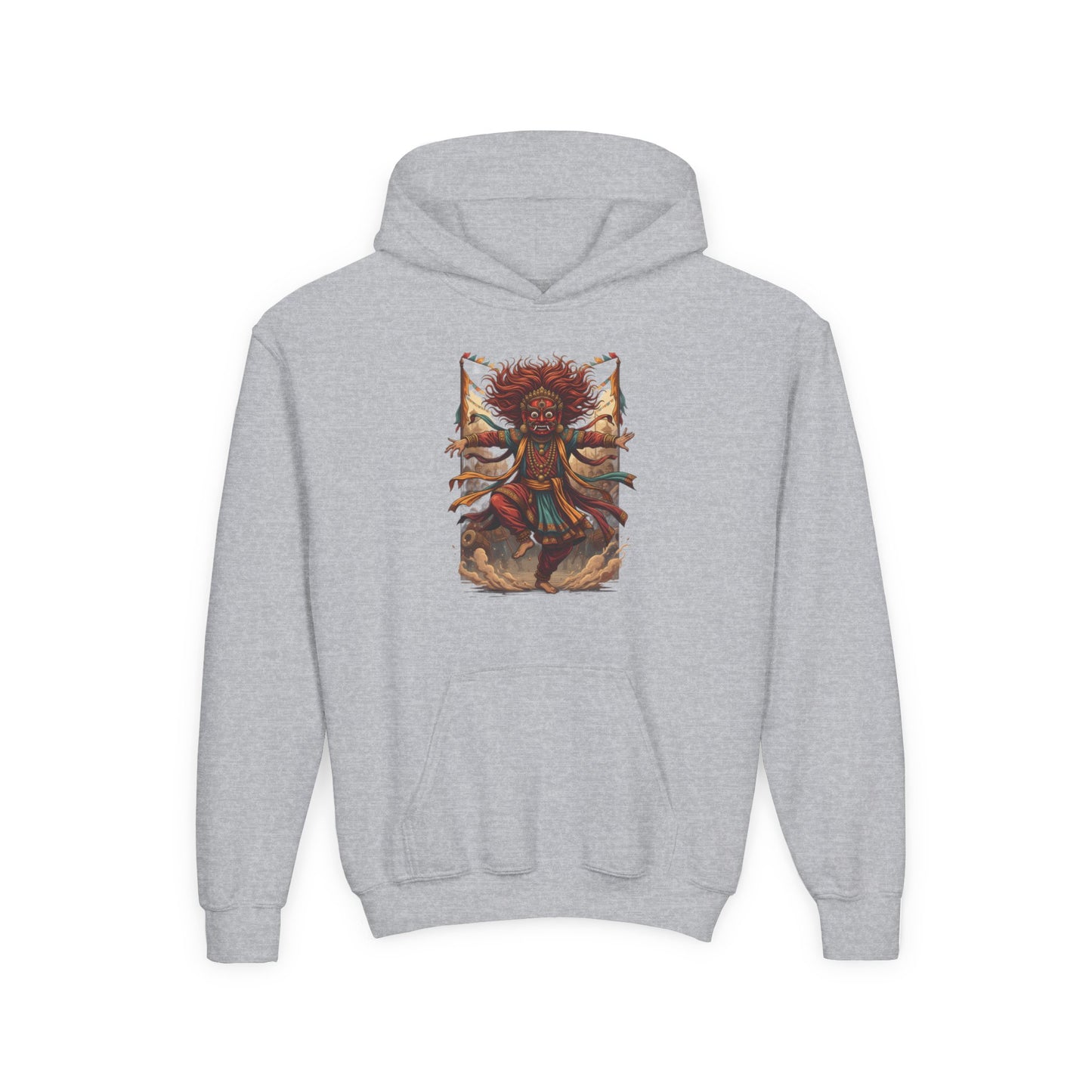 Youth Hoodie — Tribal Sun Dancer Graphic Kids Sweatshirt