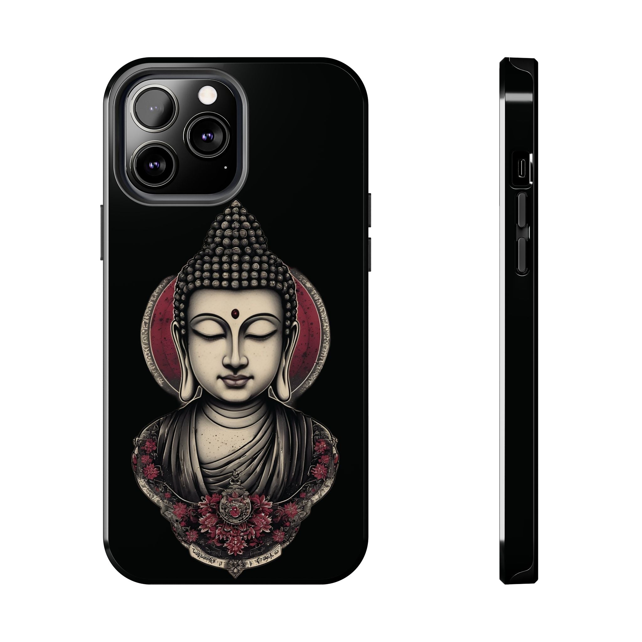 Buddha Floral Tough Phone Case — Protective Spiritual Phone Cover