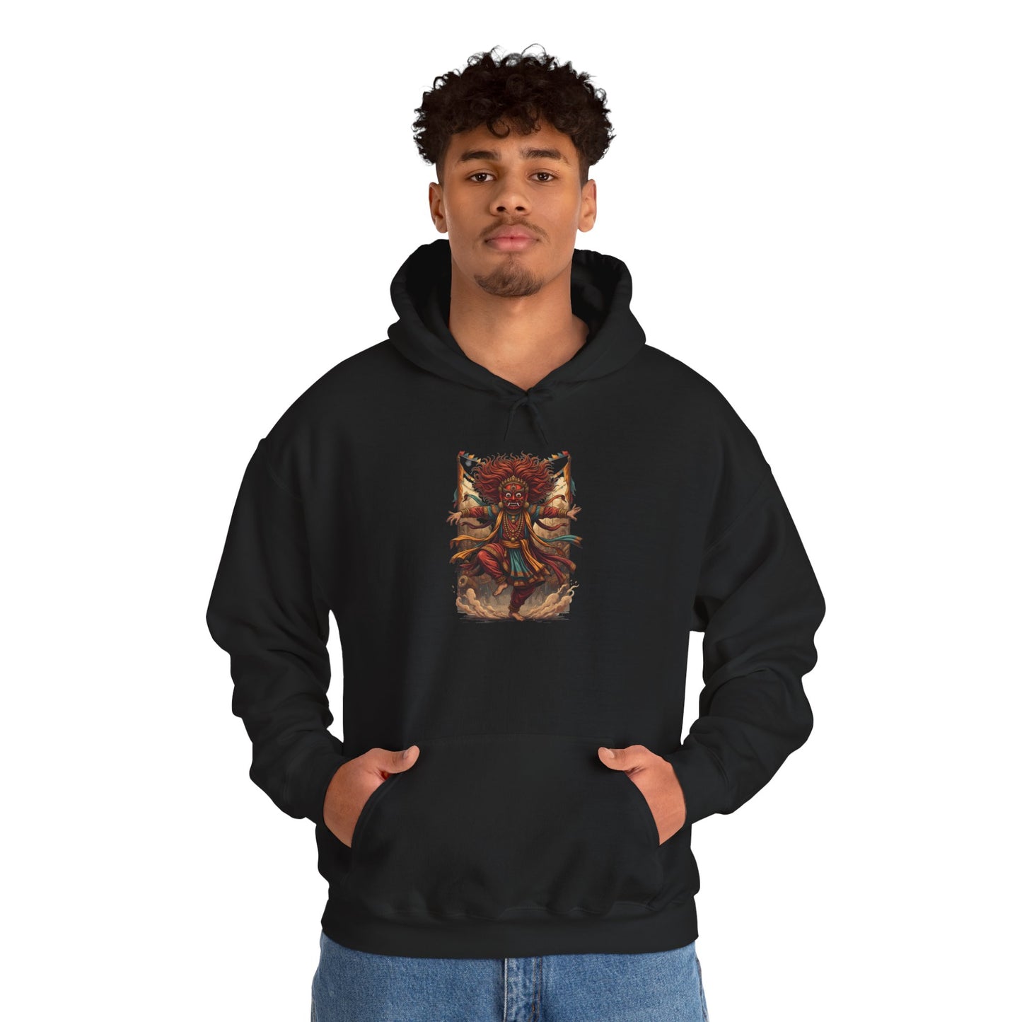 Mystic Sunflower Spirit Hoodie — Boho Meditation Floral Graphic Sweatshirt