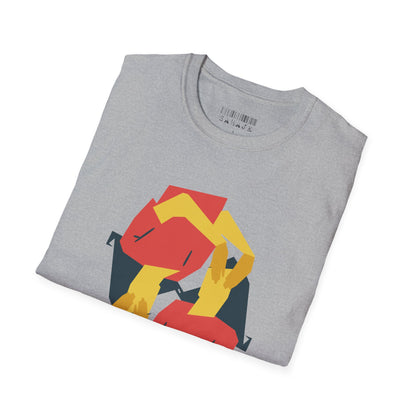 Abstract Faces Graphic T-Shirt — Modern Geometric 'Sahaje' Art Tee