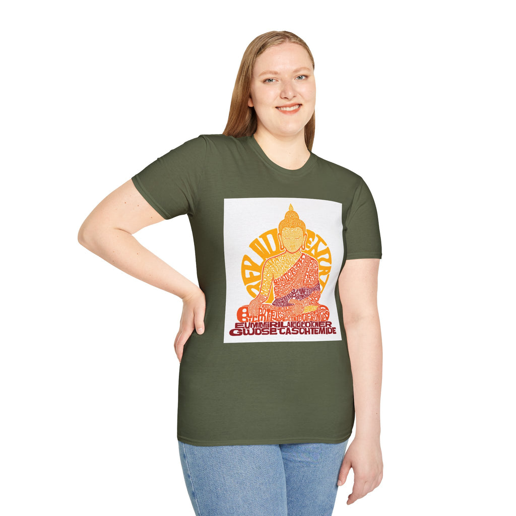 Buddha Graphic Tee — Retro Sun Meditation Shirt