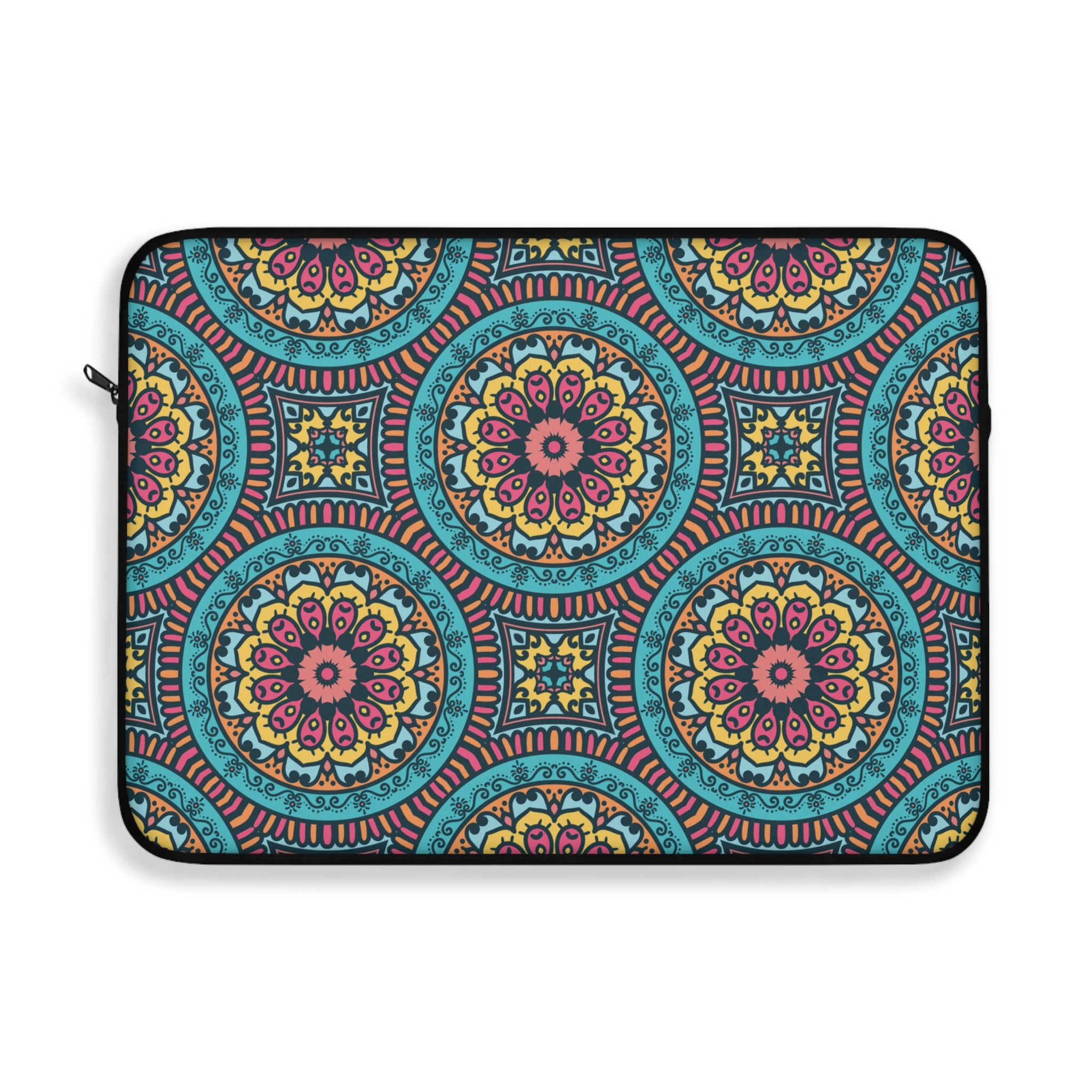 Colorful Boho Laptop Sleeve | Stylish Tech Case, Unique Computer Bag, Mandala Design, Gift for Students and Professionals
