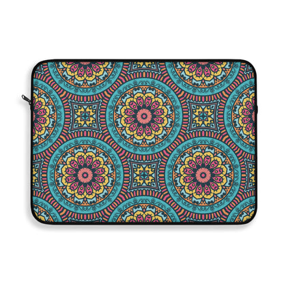 Colorful Boho Laptop Sleeve | Stylish Tech Case, Unique Computer Bag, Mandala Design, Gift for Students and Professionals