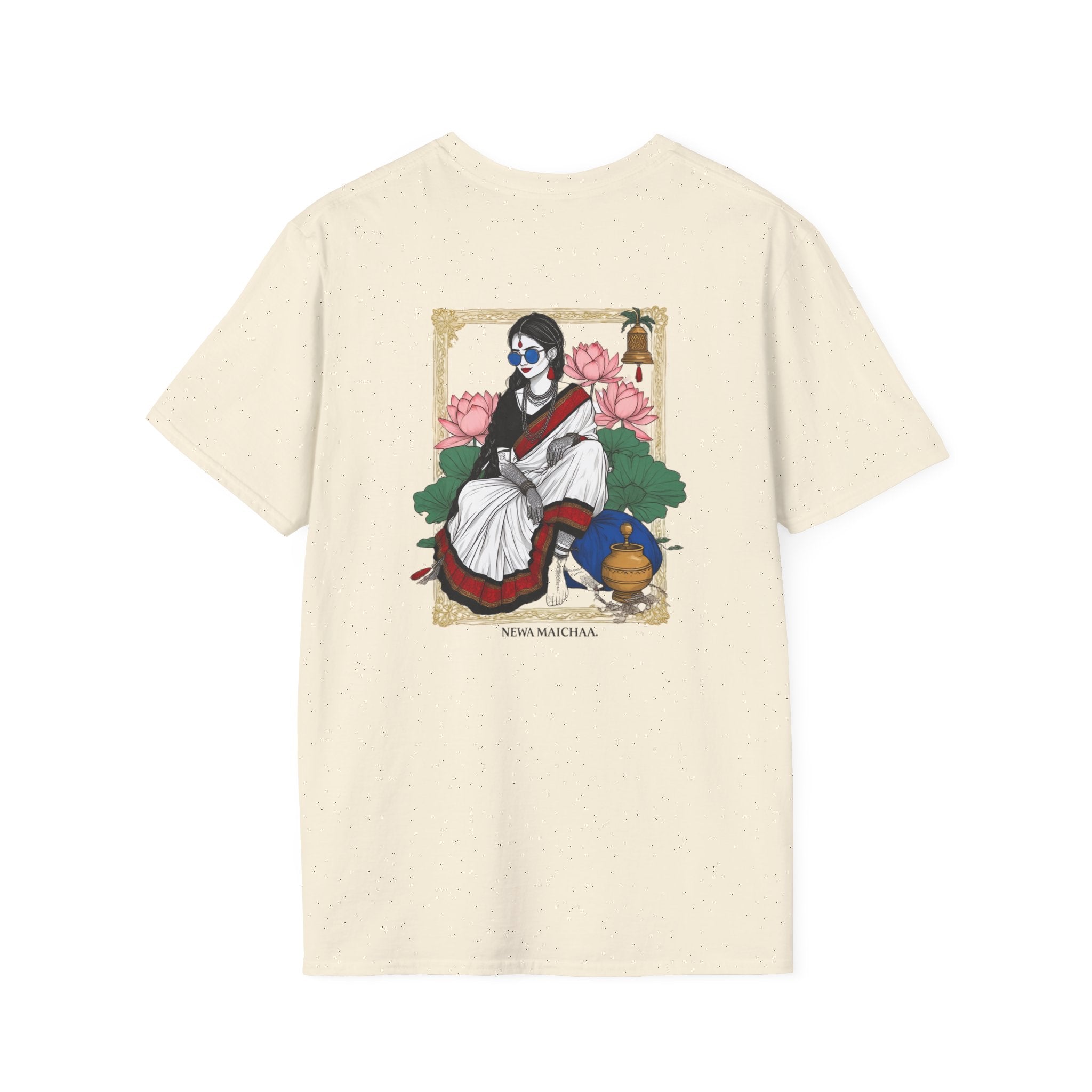 Newari Girl Traditional Dress T-Shirt – Newa Maicha Cultural Pride Graphic Tee, Nepali Heritage Design