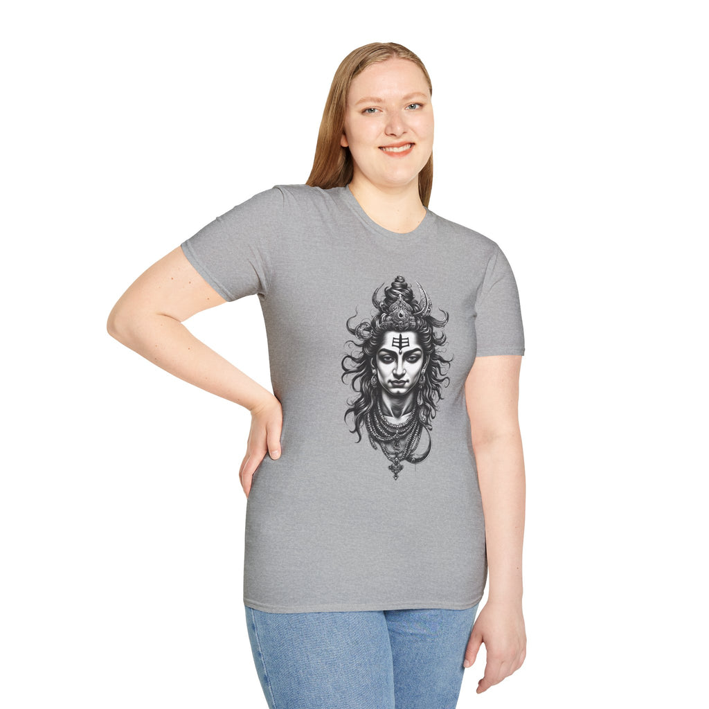 Shiva Portrait T-Shirt – Detailed Hindu Deity Graphic Tee