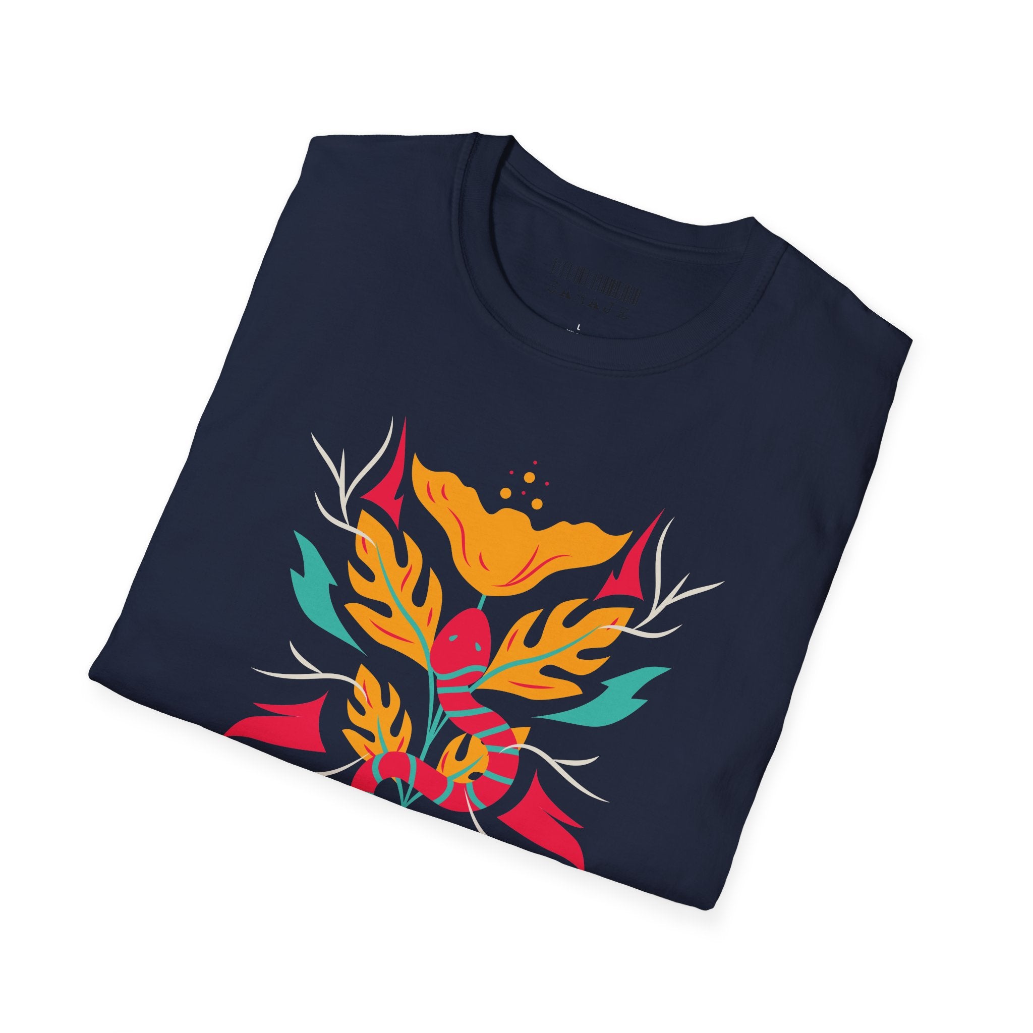 Sahaje Floral Snake Graphic T-Shirt
