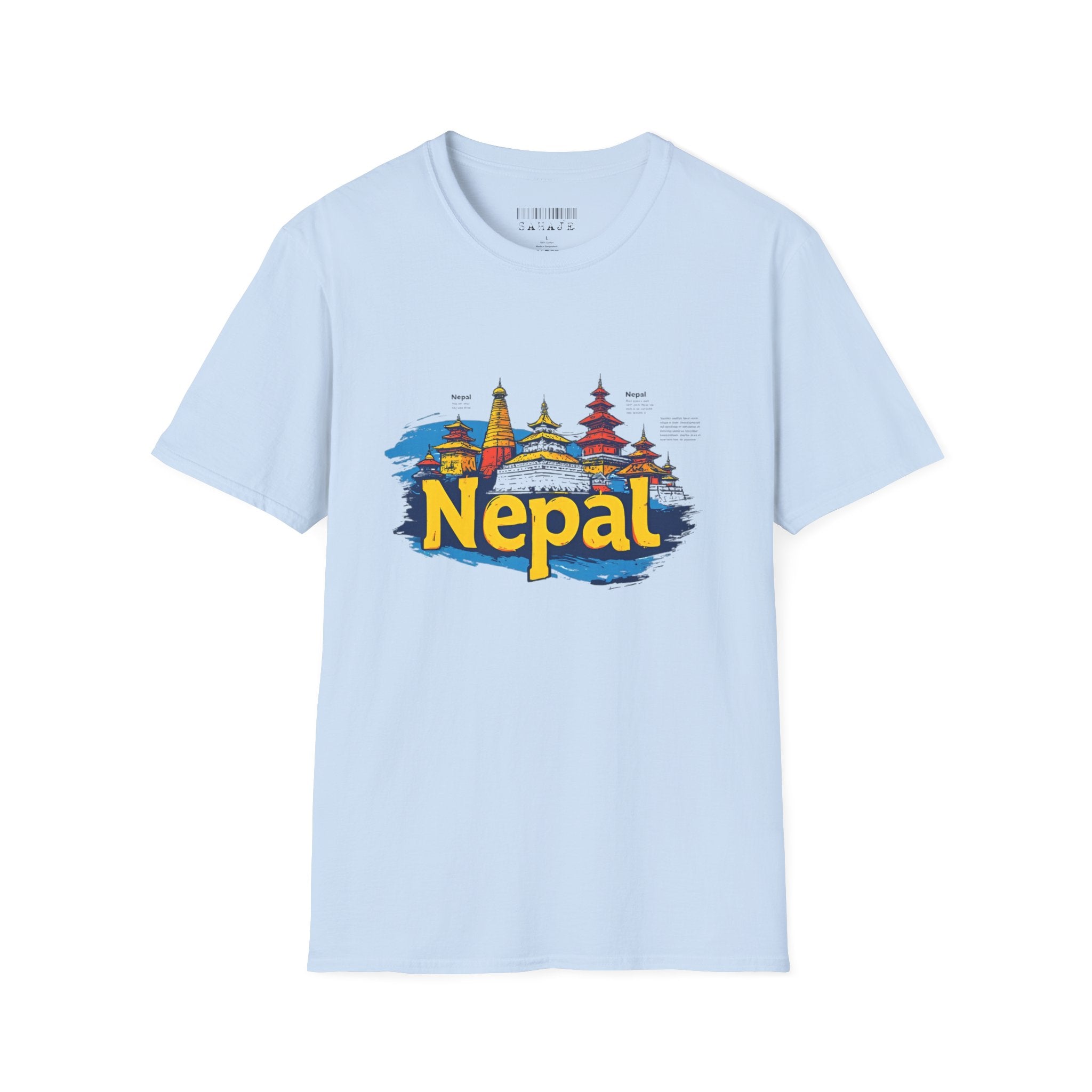 Nepal Temple Skyline T-Shirt – Nepali Cultural Heritage Graphic Tee, Travel & Spiritual Design