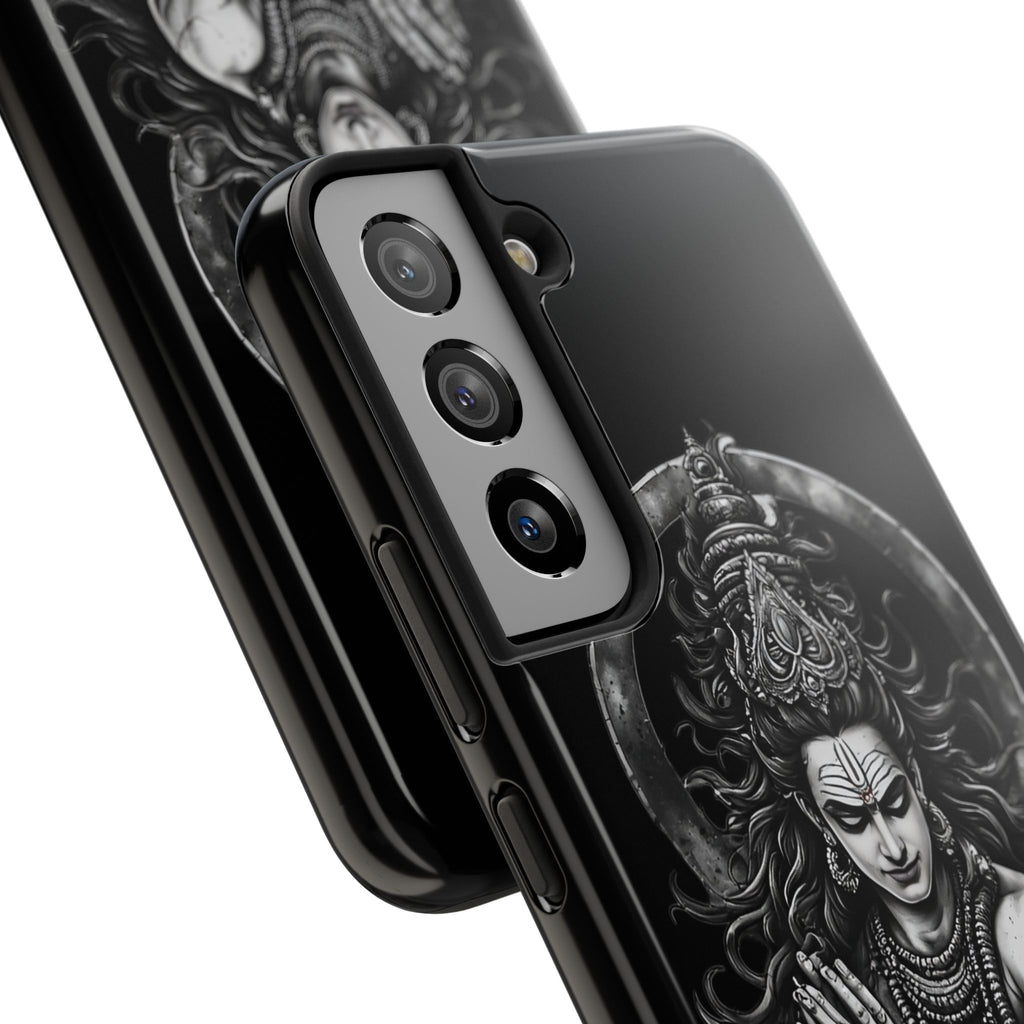 Shiva Tough Phone Case — Black Protective Hindu Deity Design