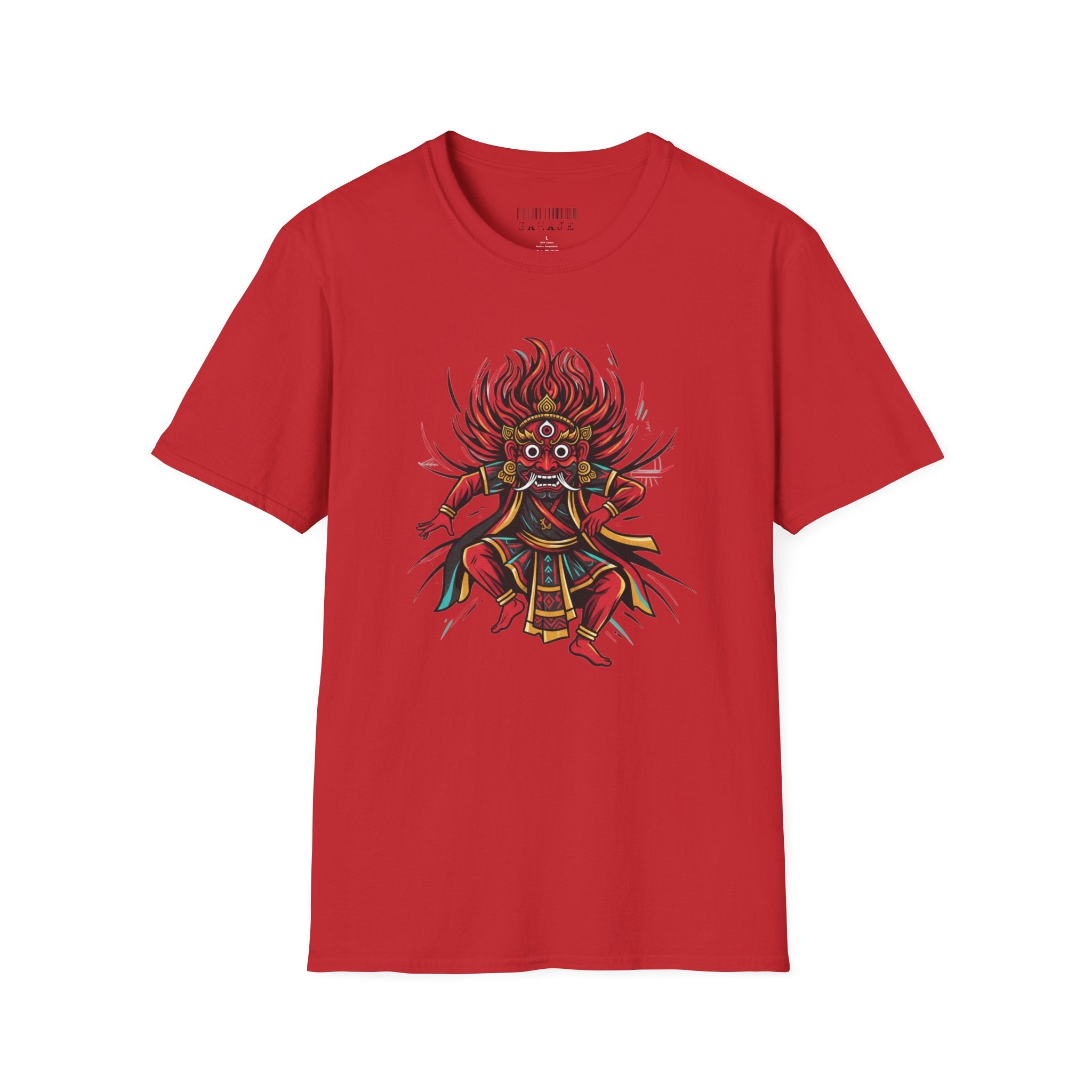 Balinese Barong Dance T-Shirt — Traditional Mythic Mask Graphic Tee