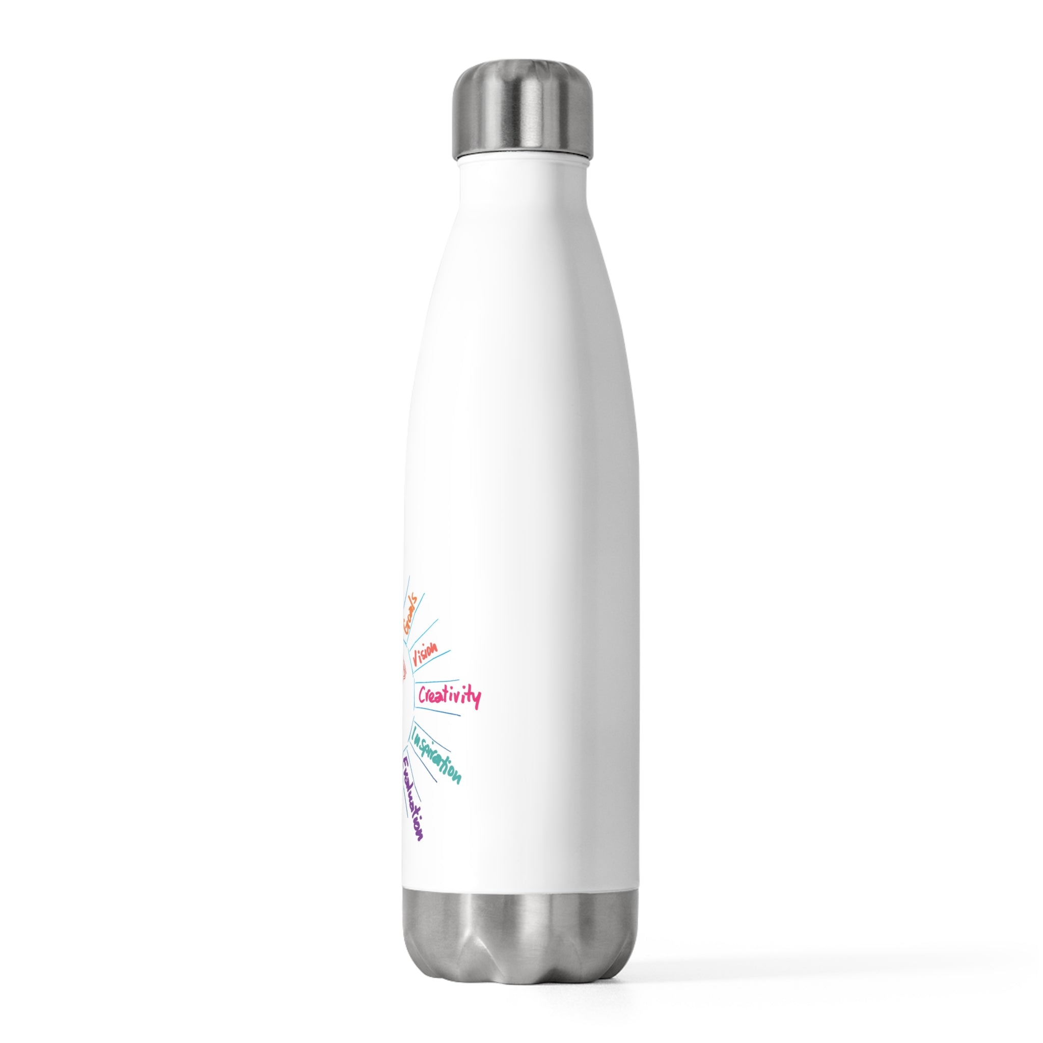 Creative Inspiration 20oz Insulated Bottle, Motivational Hydration Bottle, Gifts for Artists, Unique Water Bottle, Colorful Drinkware