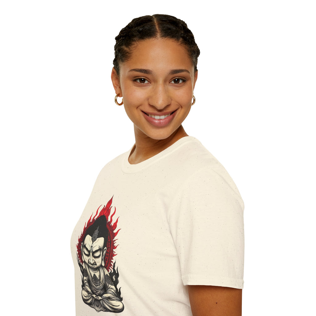 Buddha Flame T-Shirt — Meditative Buddha Graphic Tee