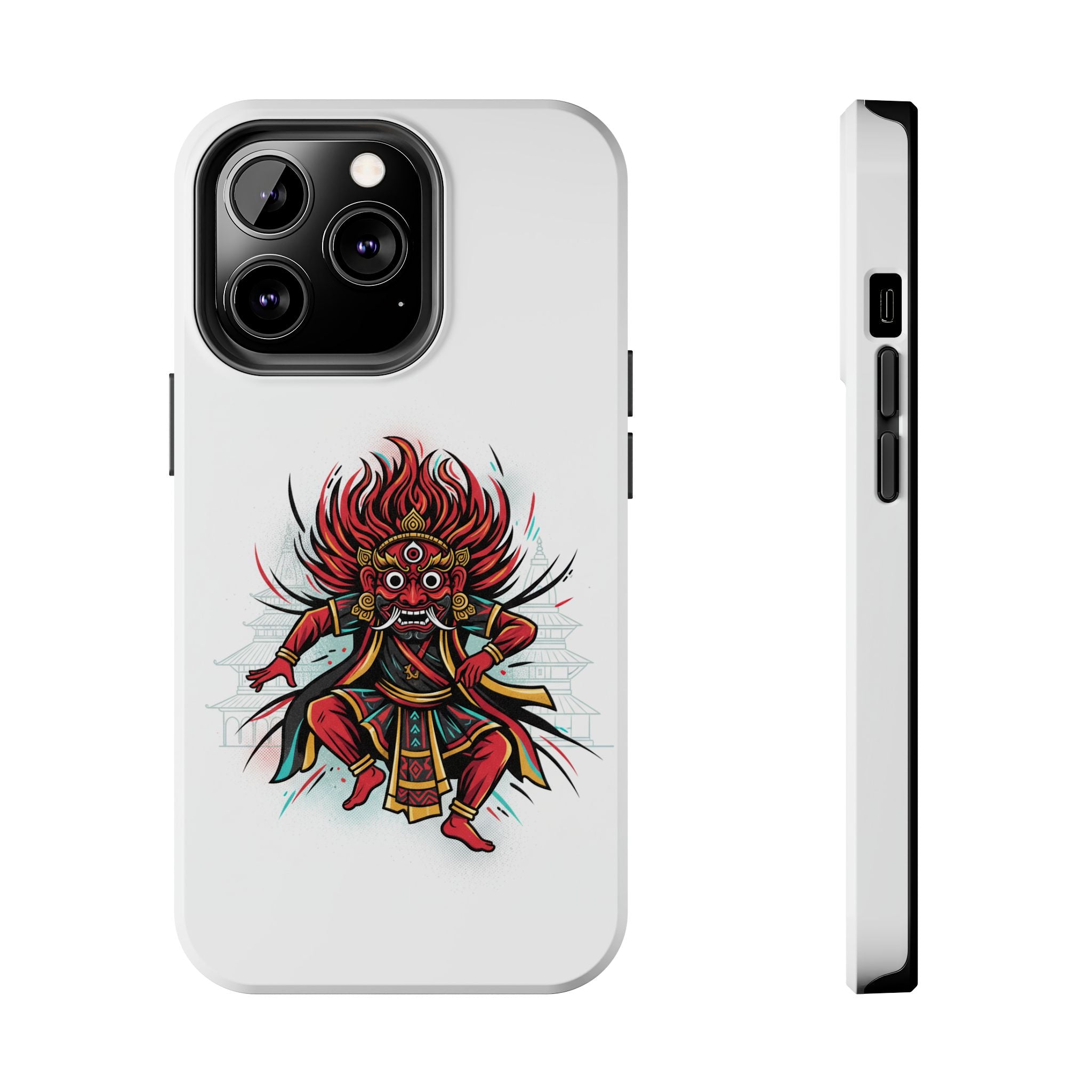 Bhairava Tough Phone Case — Bold Hindu Deity Protective Cover