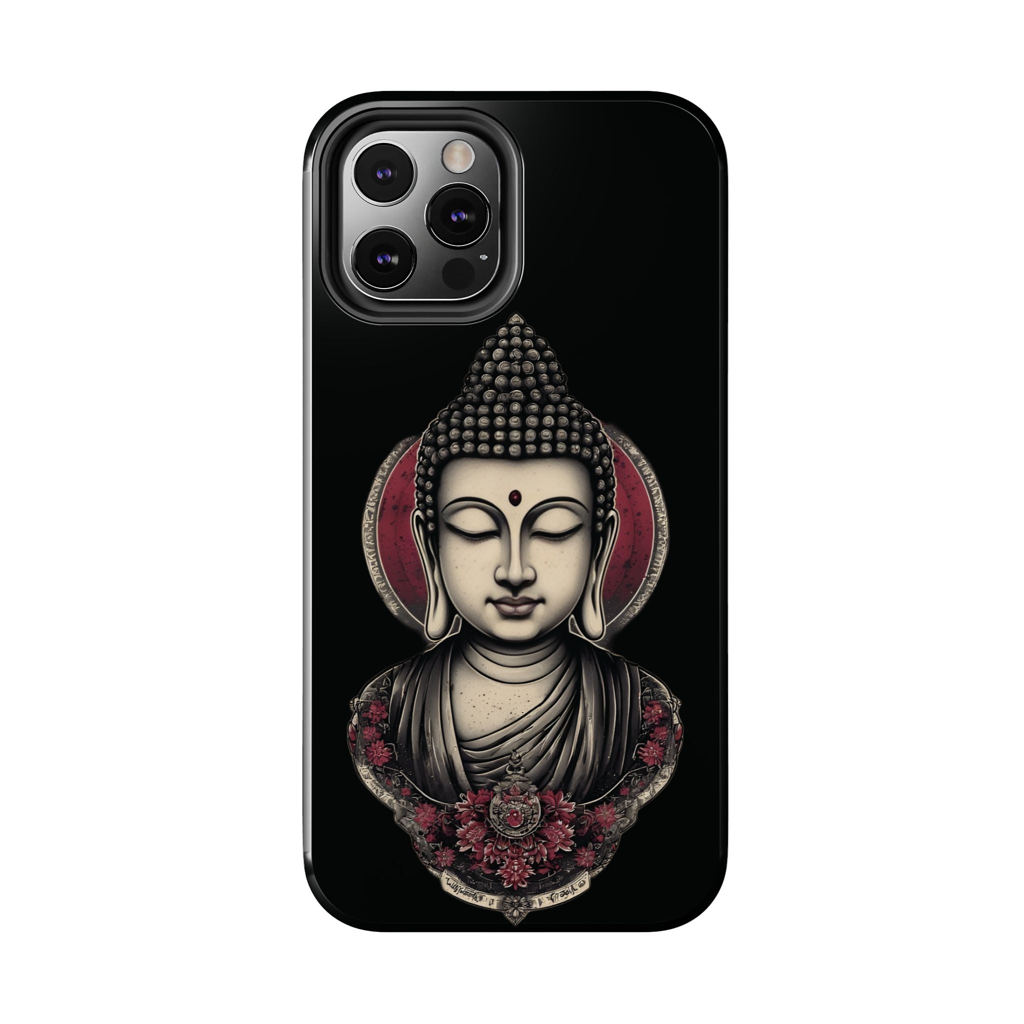 Buddha Floral Tough Phone Case — Protective Spiritual Phone Cover