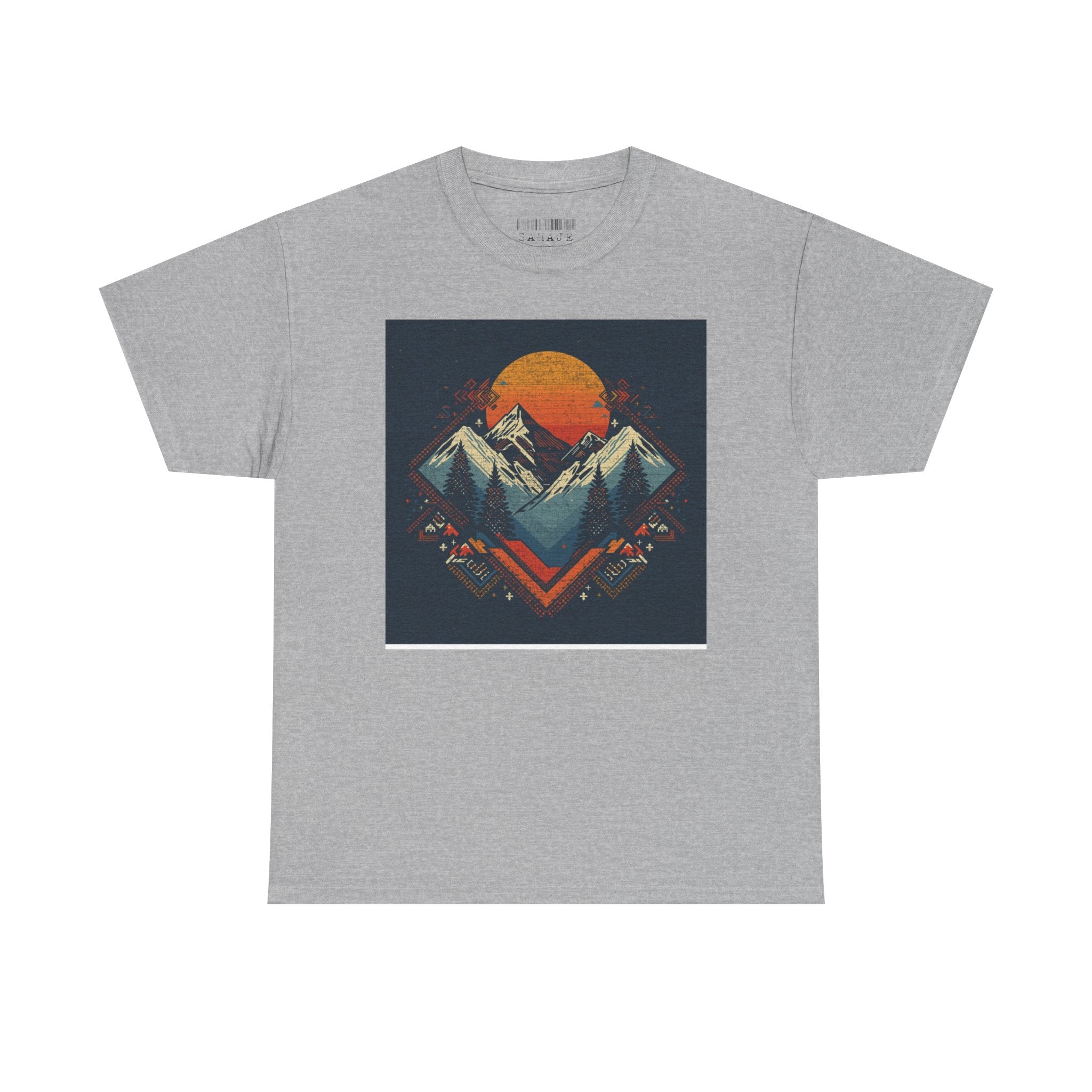 Mountain Sunset Graphic Tee — Vintage Retro Outdoor Nature T-Shirt