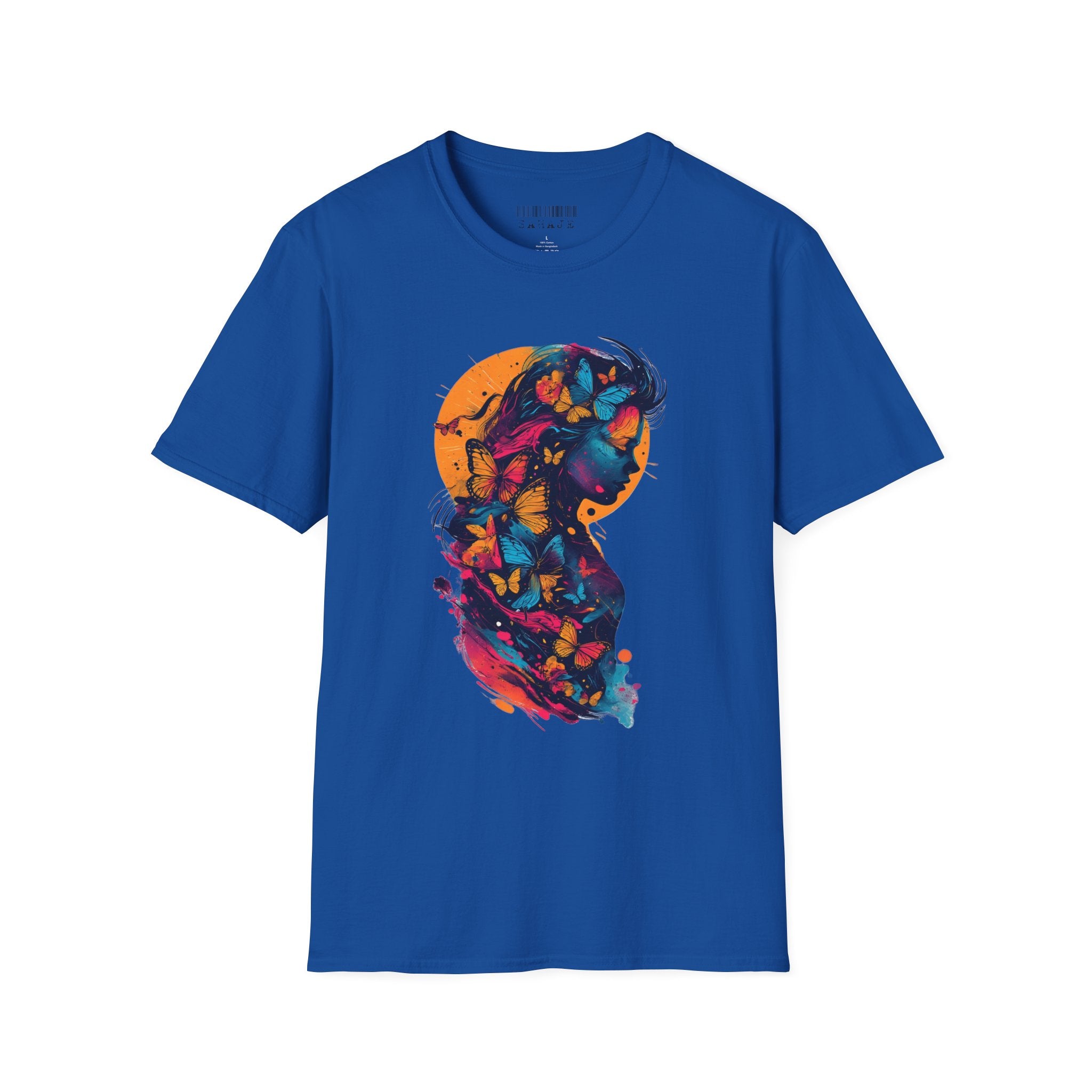 Butterfly Silhouette T-Shirt — Colorful Psychedelic Profile Tee