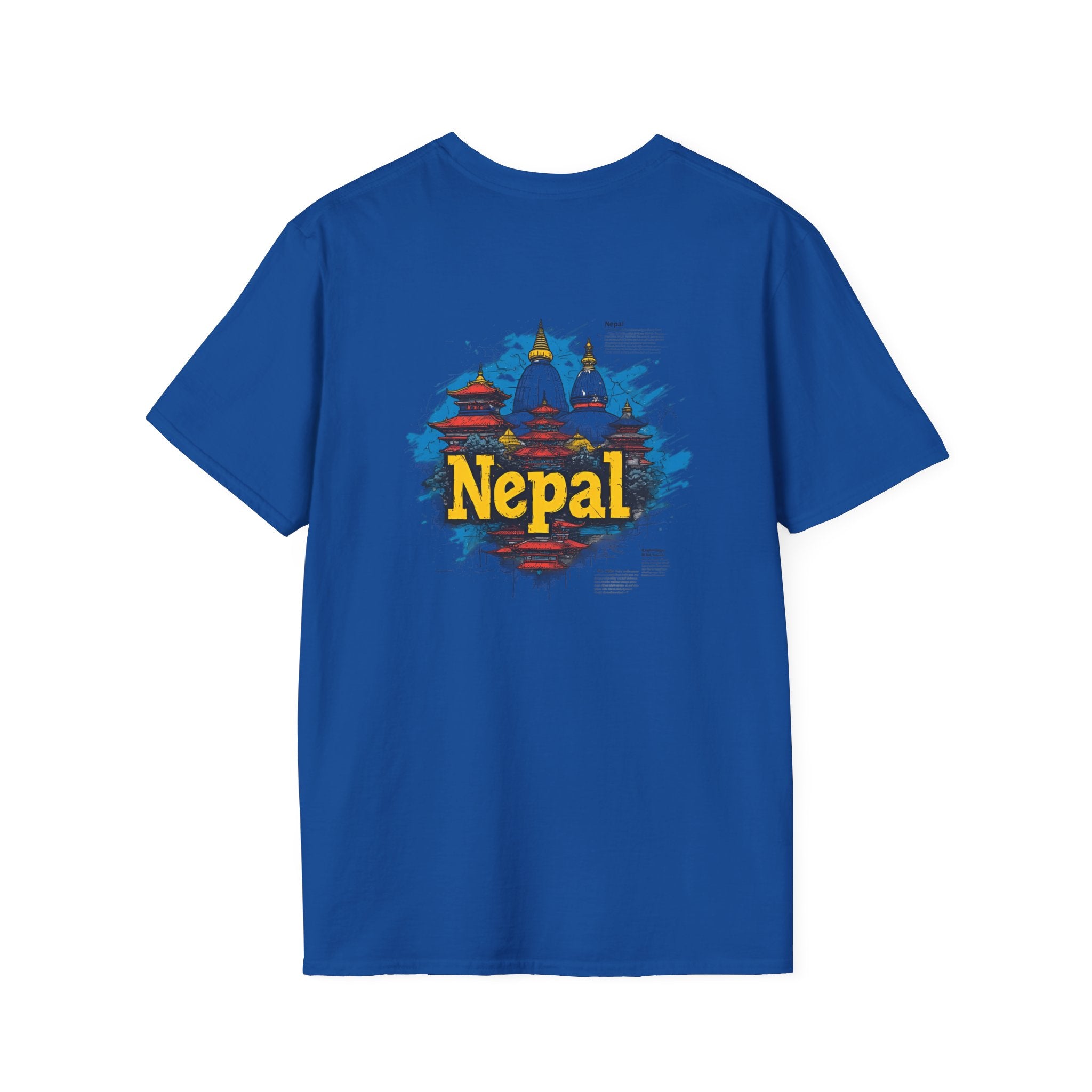 Nepal Souvenir T-Shirt — Stupa Sketch Graphic