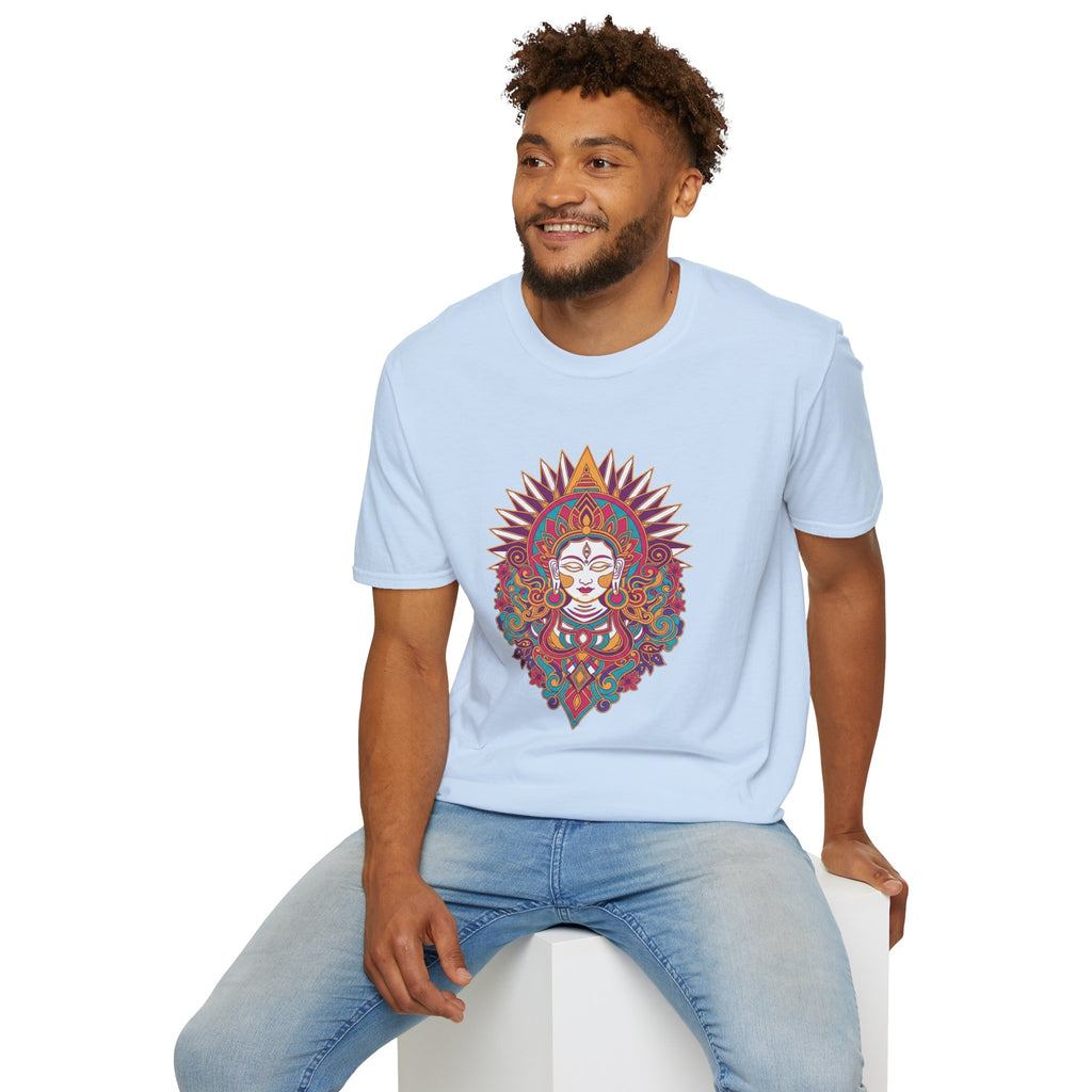 Mystic Goddess Mandala T-Shirt — Colorful Boho Spiritual Tee