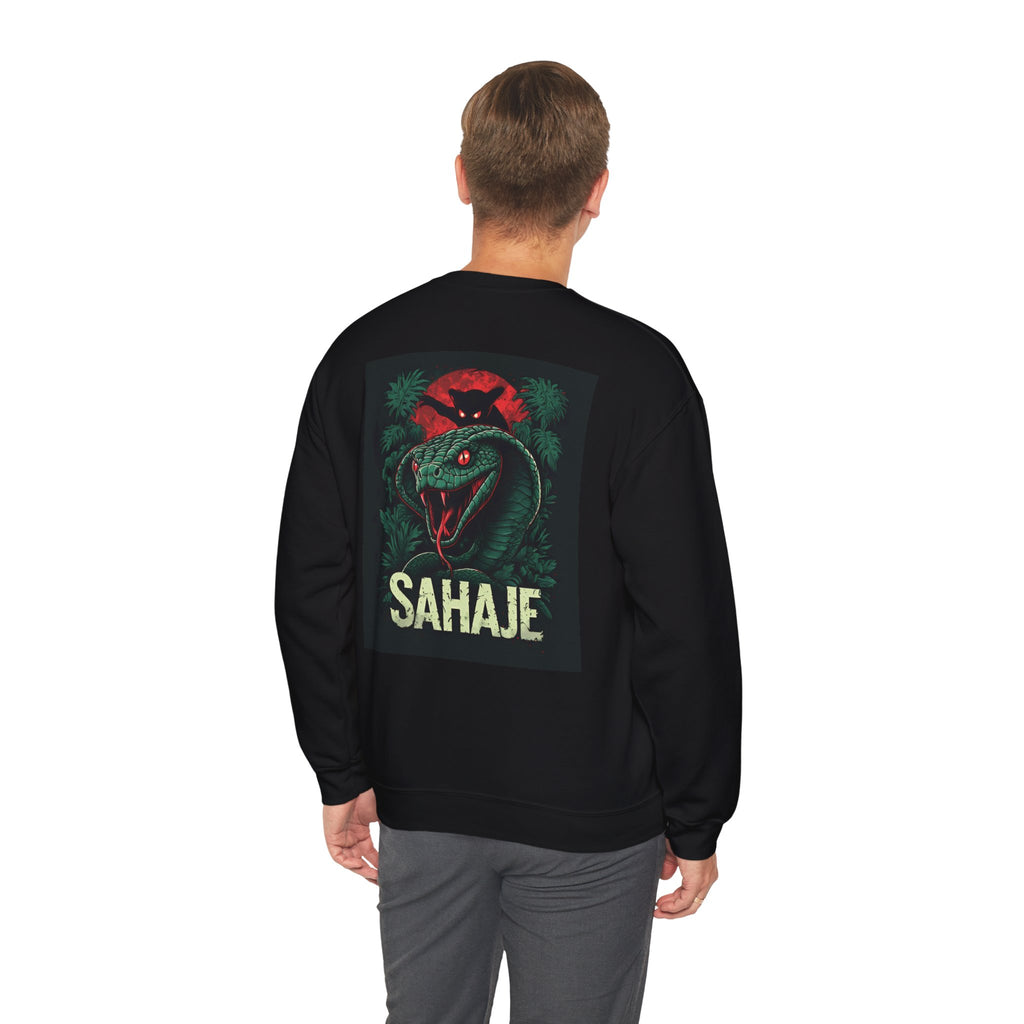 Snake Graphic Sweatshirt — 'SAHAJE' Retro Horror Crewneck