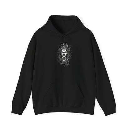 Skull Viking Hoodie — Norse Warrior Graphic Hooded Sweatshirt