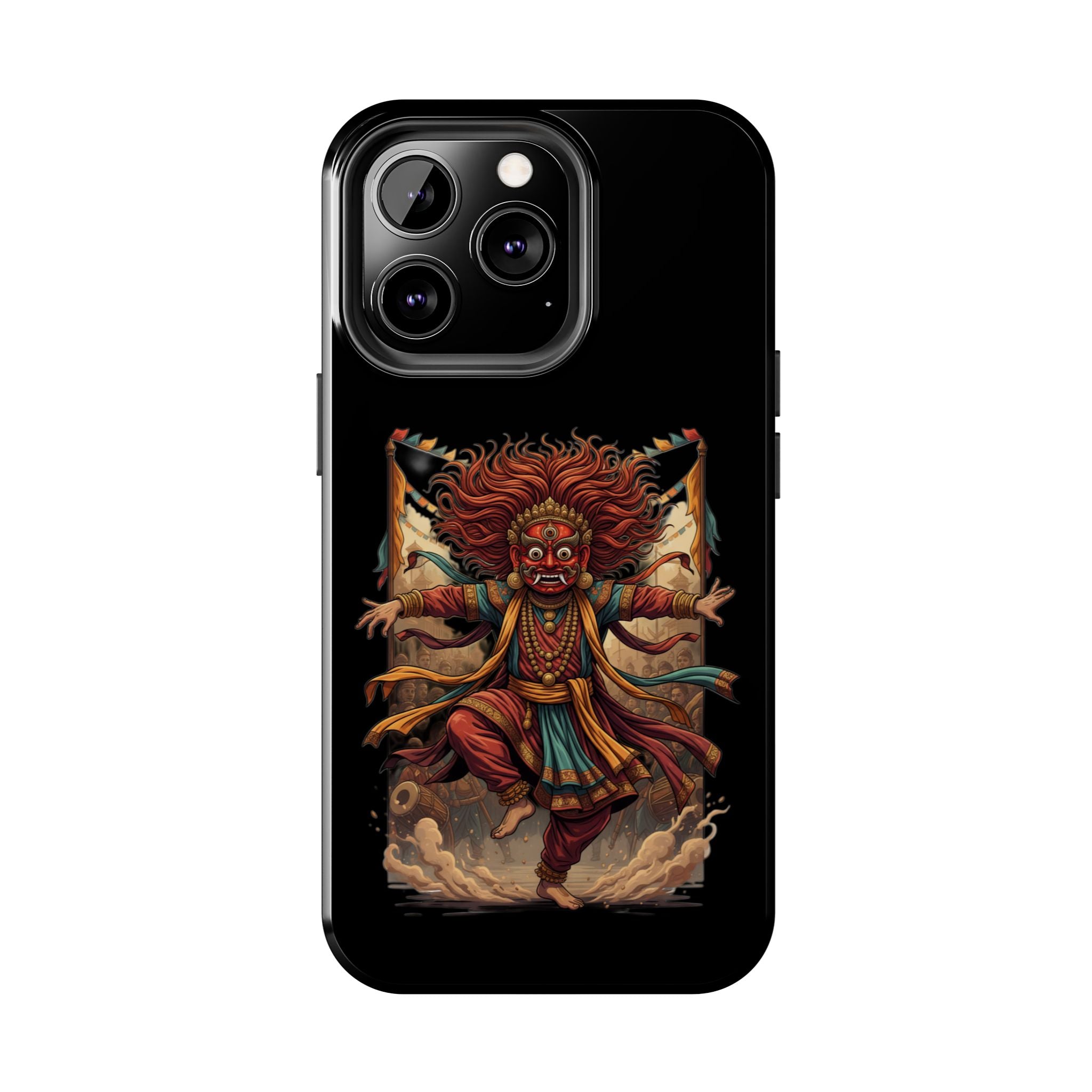 Tibetan Demon Dance Tough Phone Case — Bold Mythic Protective Cover