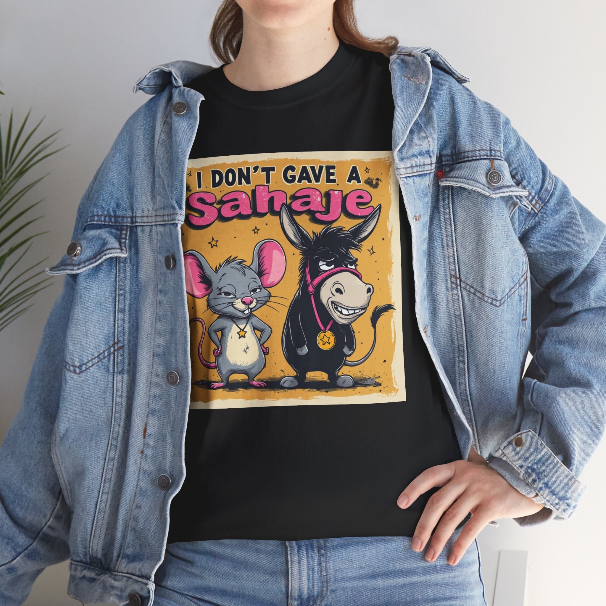 I Don't Give A Snair! Tee — Funny Mouse & Cat Graphic T-Shirt