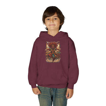 Youth Hoodie — Tribal Sun Dancer Graphic Kids Sweatshirt