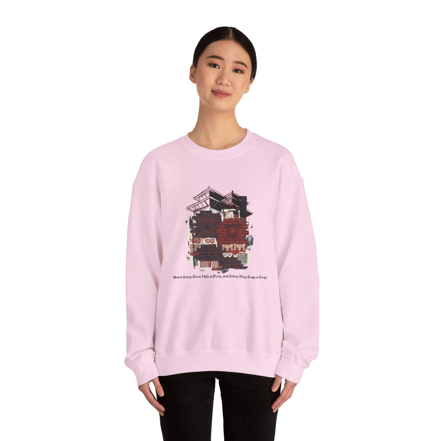 Crewneck Sweatshirt — Vintage Camper Roadtrip Illustration ("Where's Every Place I’ve Been, and Every Place I’m Going")