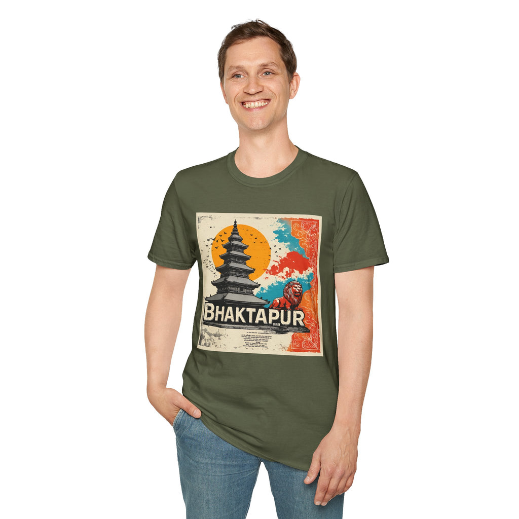 Bhaktapur Vintage Travel T-Shirt – Nepal Pagoda Graphic Tee