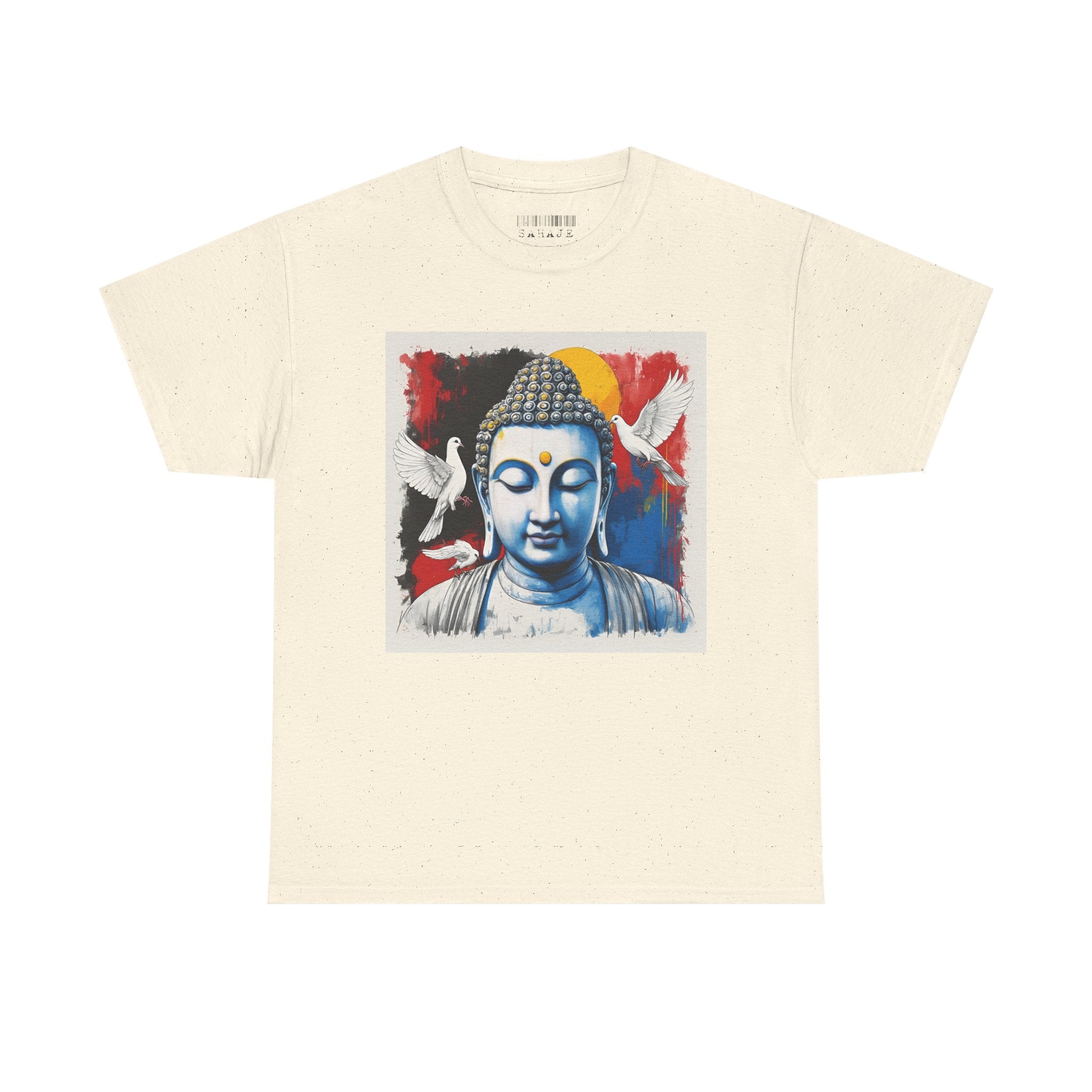 Buddha Peace Tee — Colorful Buddha & Doves Graphic T-Shirt