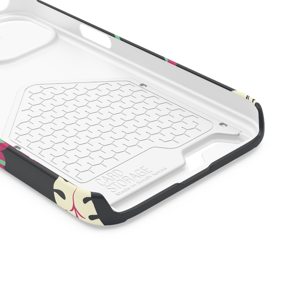 Vibrant Phone Case with Card Holder, Stylish Phone Accessory, Colorful Gift for Her, Boho Phone Cover, Trendy Mobile Case