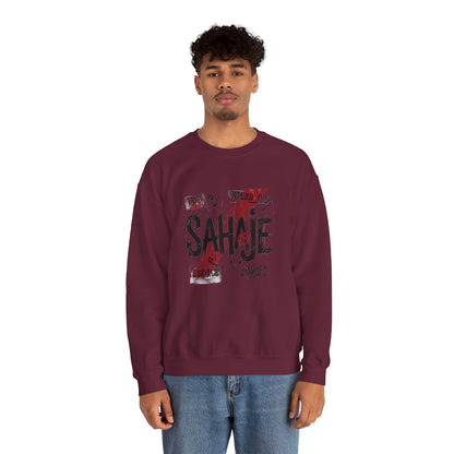 Sahaje Graphic Crewneck Sweatshirt – Streetwear Logo Pullover