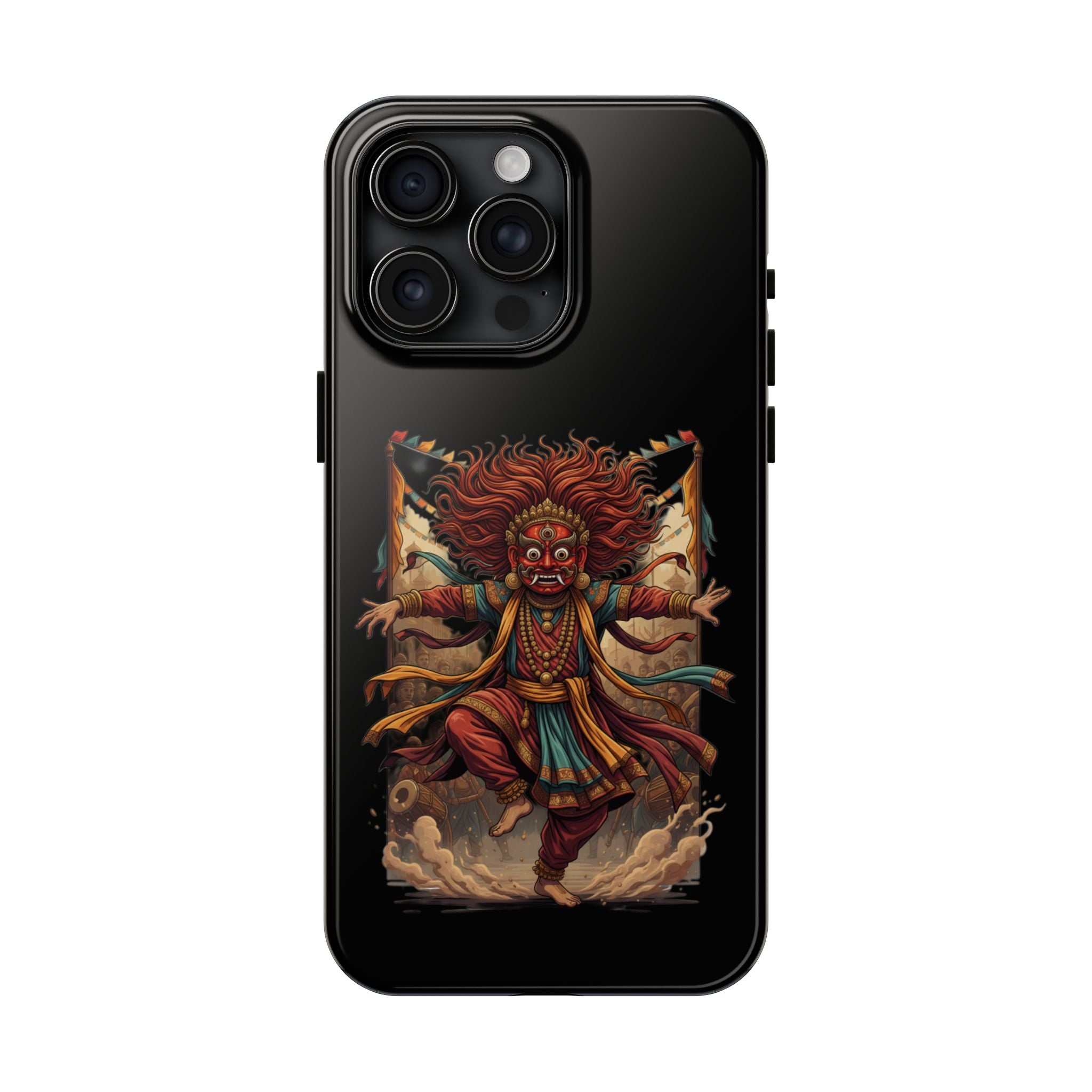 Tibetan Demon Dance Tough Phone Case — Bold Mythic Protective Cover