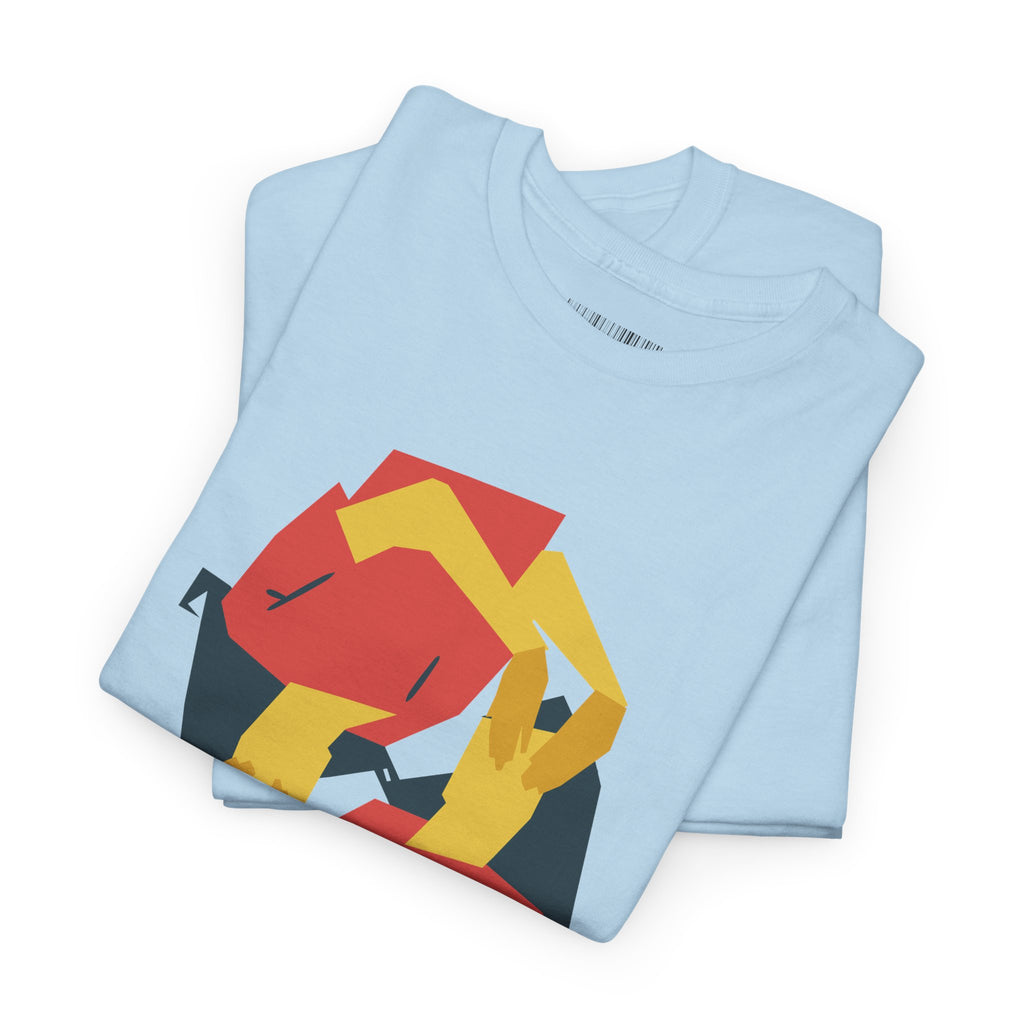 Foxes in Hexagon Graphic Tee — Minimal Geometric Animal Shirt