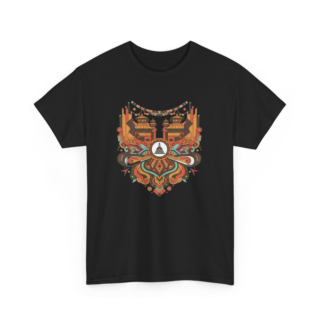 Mandala Cityscape Tee — Boho Urban Art Graphic T-Shirt