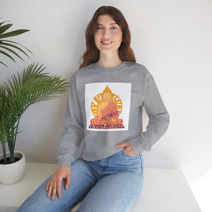 Buddha Graphic Sweatshirt — "Choose Compassion" Meditation Crewneck
